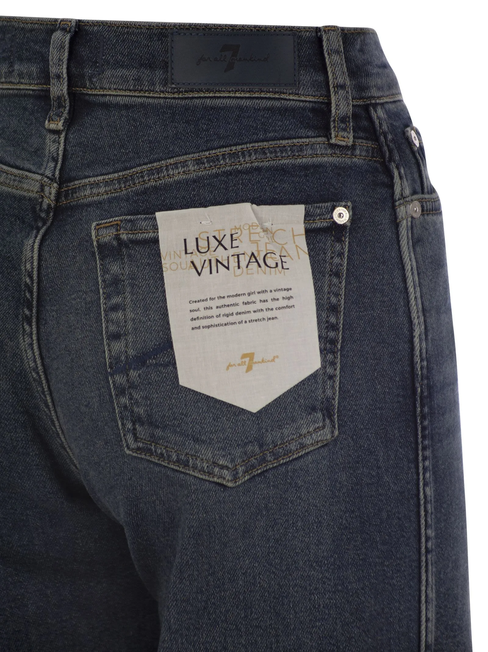 7 For All Mankind Lotta Bay Mid High Waisted Jeans
