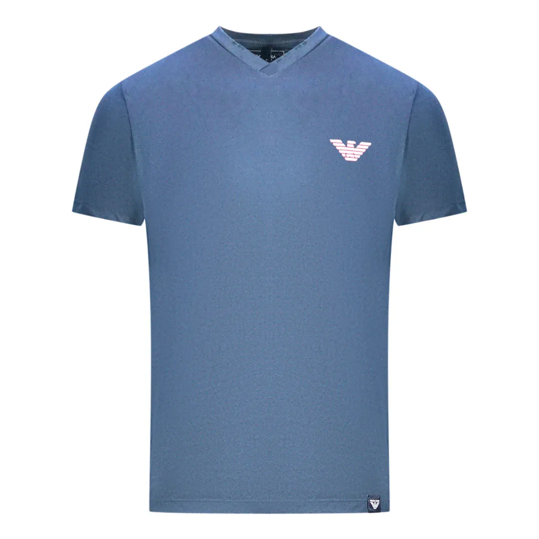 Armani Jeans Chest Logo Navy T Shirt