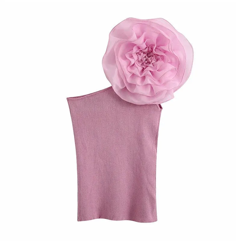 ASYMMETRIC FLORAL TOP