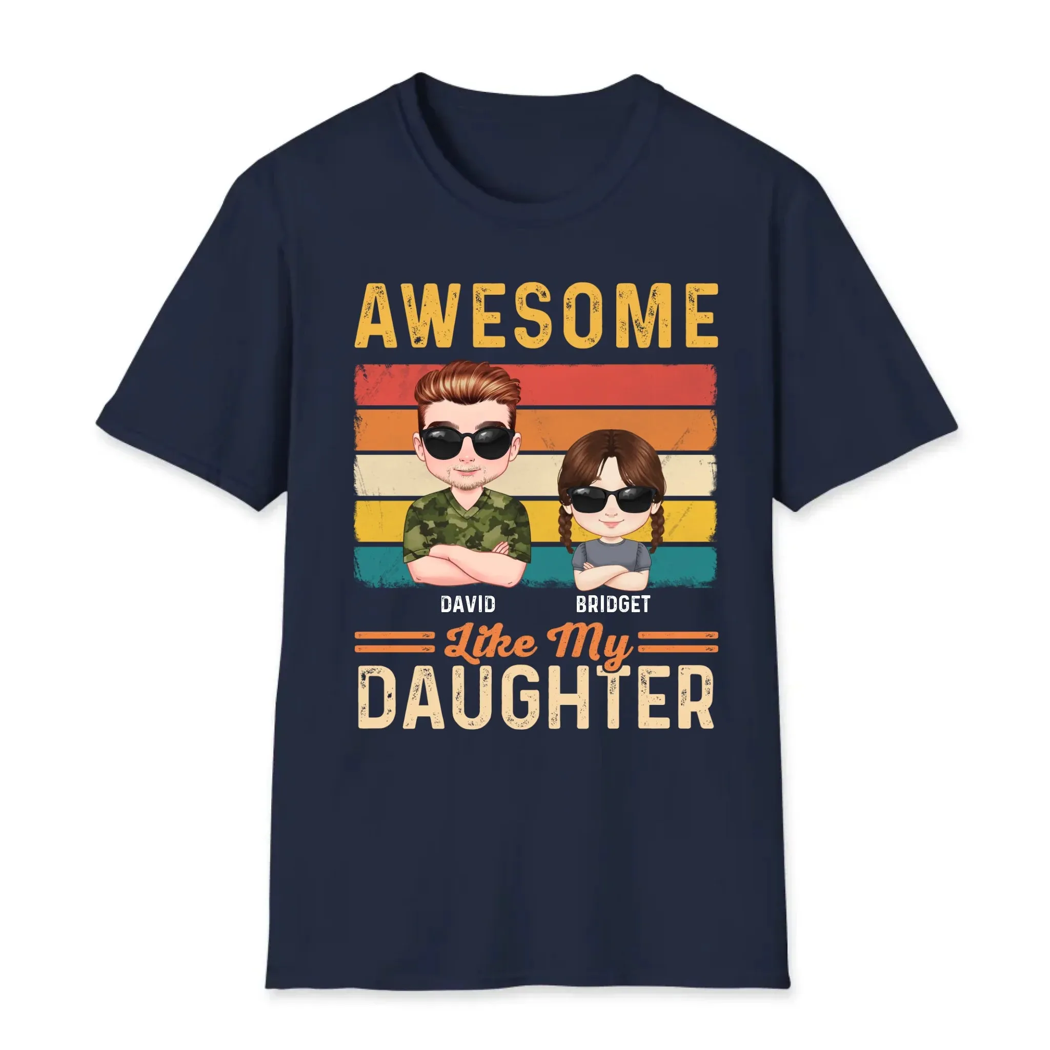 Awesome Like My Daughter - Custom Name - Personalized Gifts For Dad - Hoodie