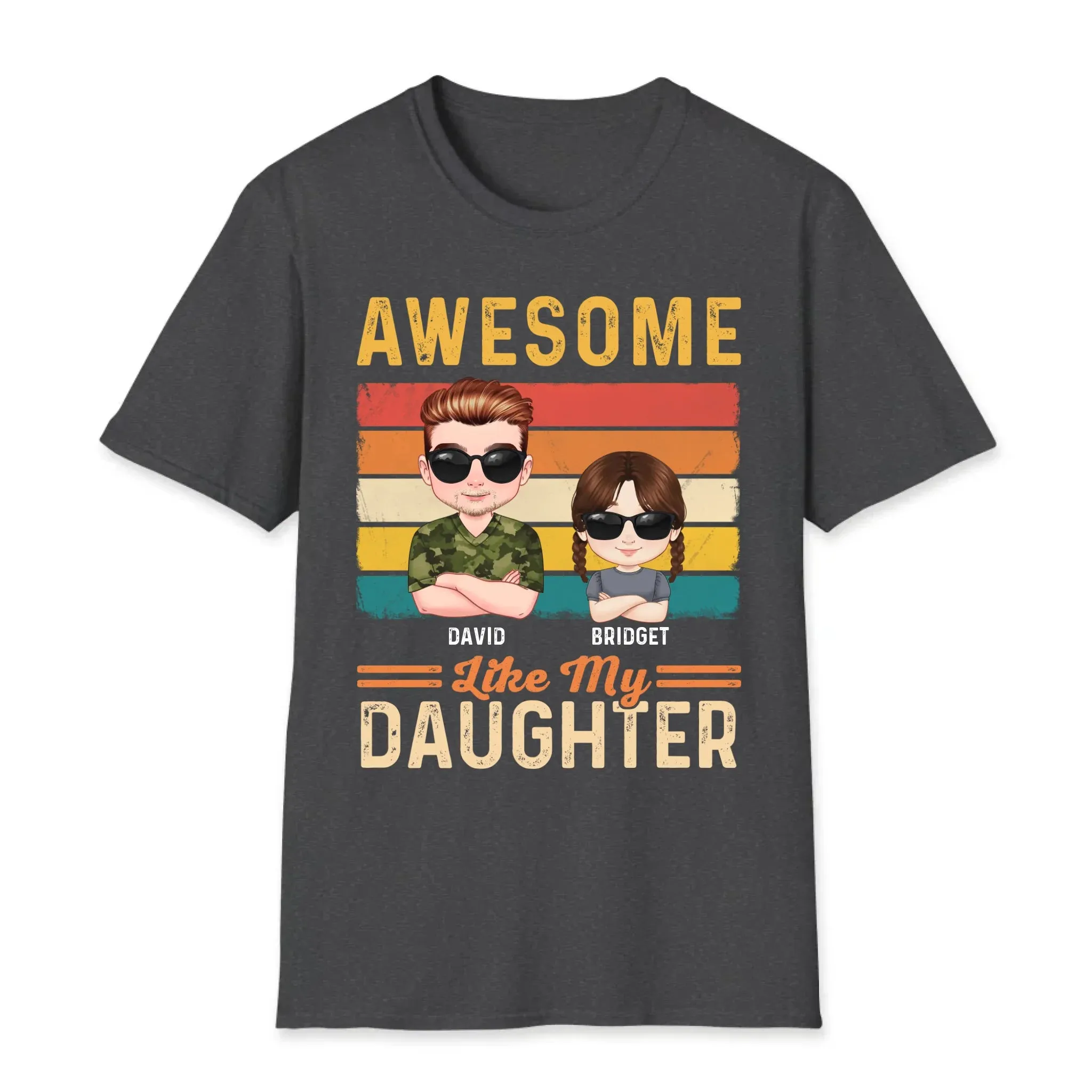 Awesome Like My Daughter - Custom Name - Personalized Gifts For Dad - Hoodie