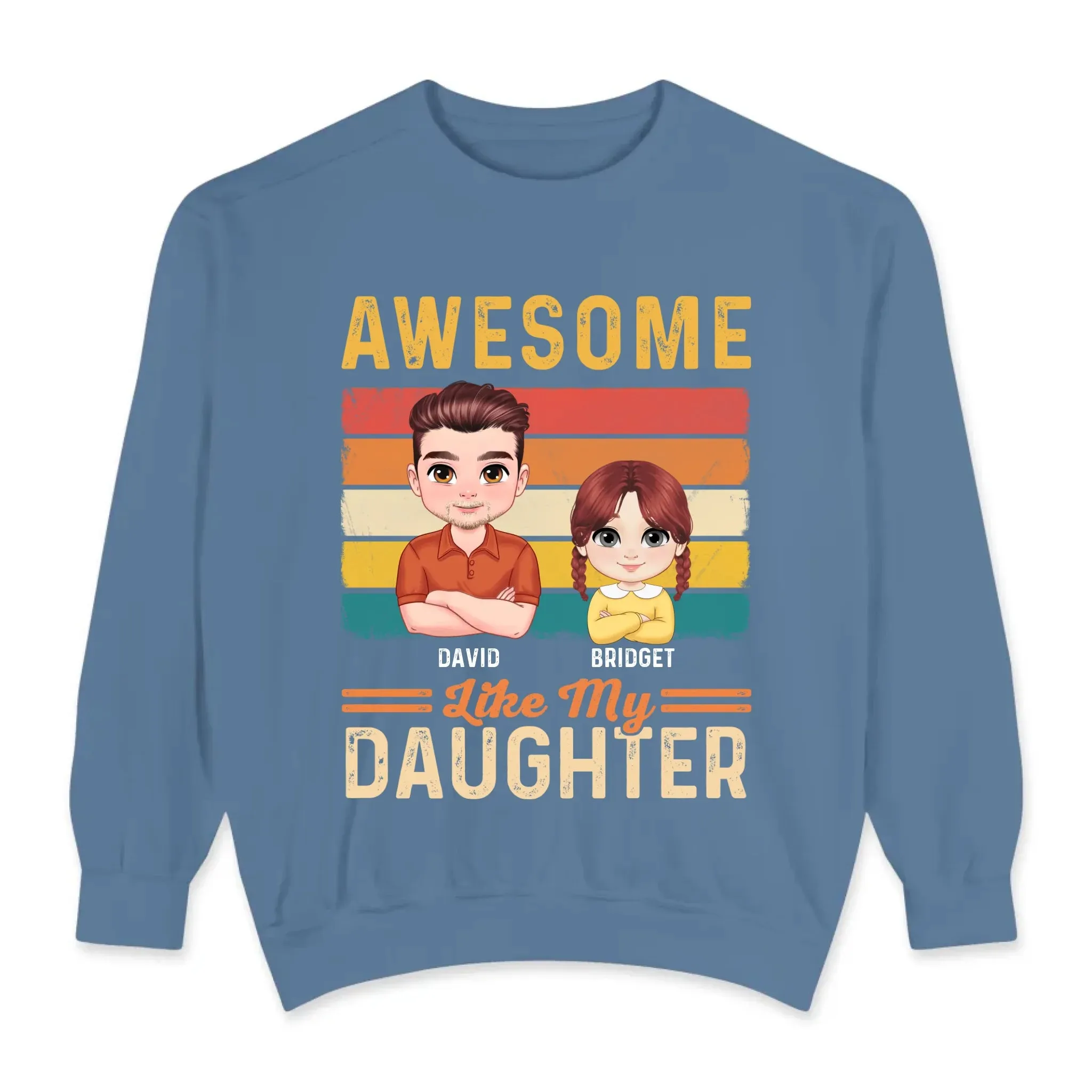 Awesome Like My Daughter - Custom Name - Personalized Gifts For Dad - Hoodie