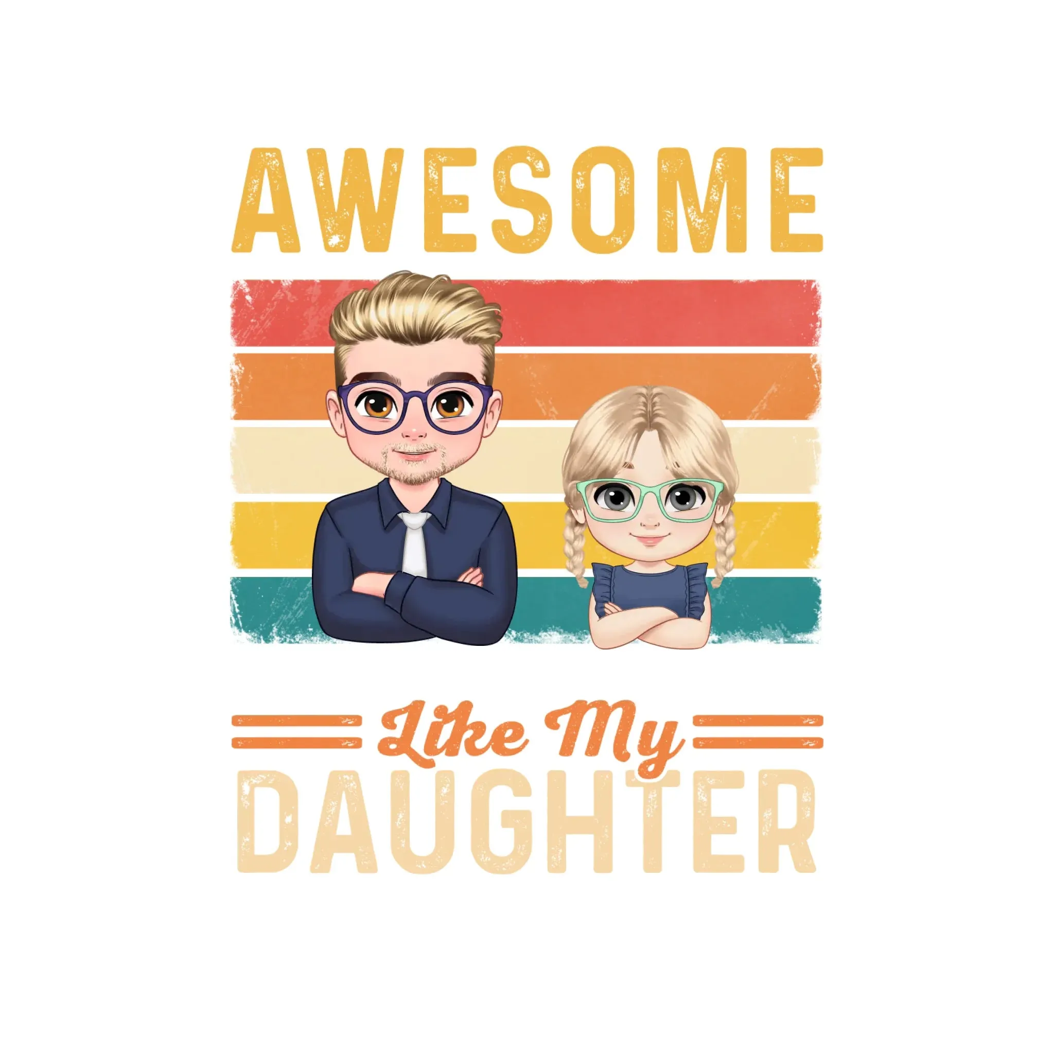 Awesome Like My Daughter - Custom Name - Personalized Gifts For Dad - Hoodie