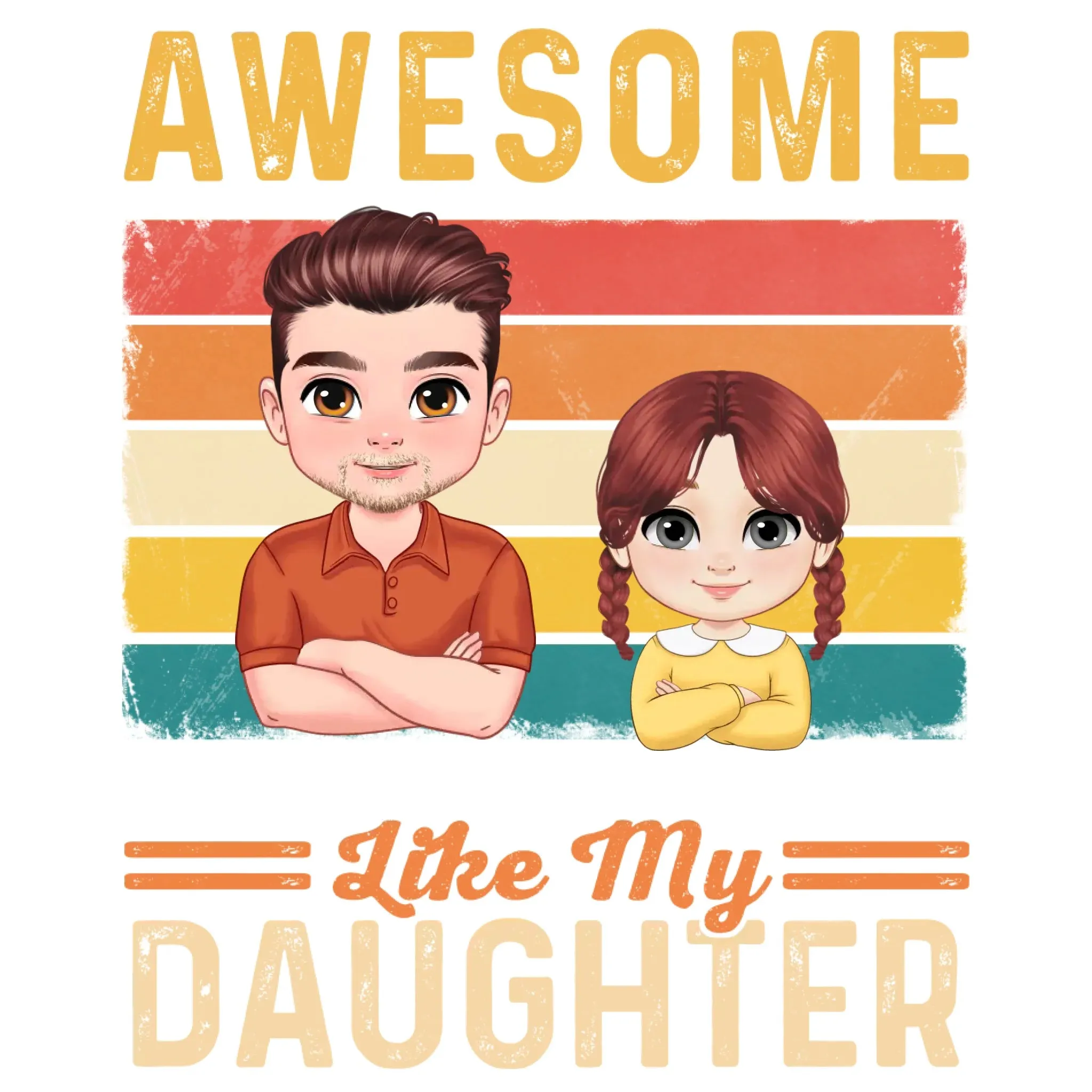 Awesome Like My Daughter - Custom Name - Personalized Gifts For Dad - Hoodie