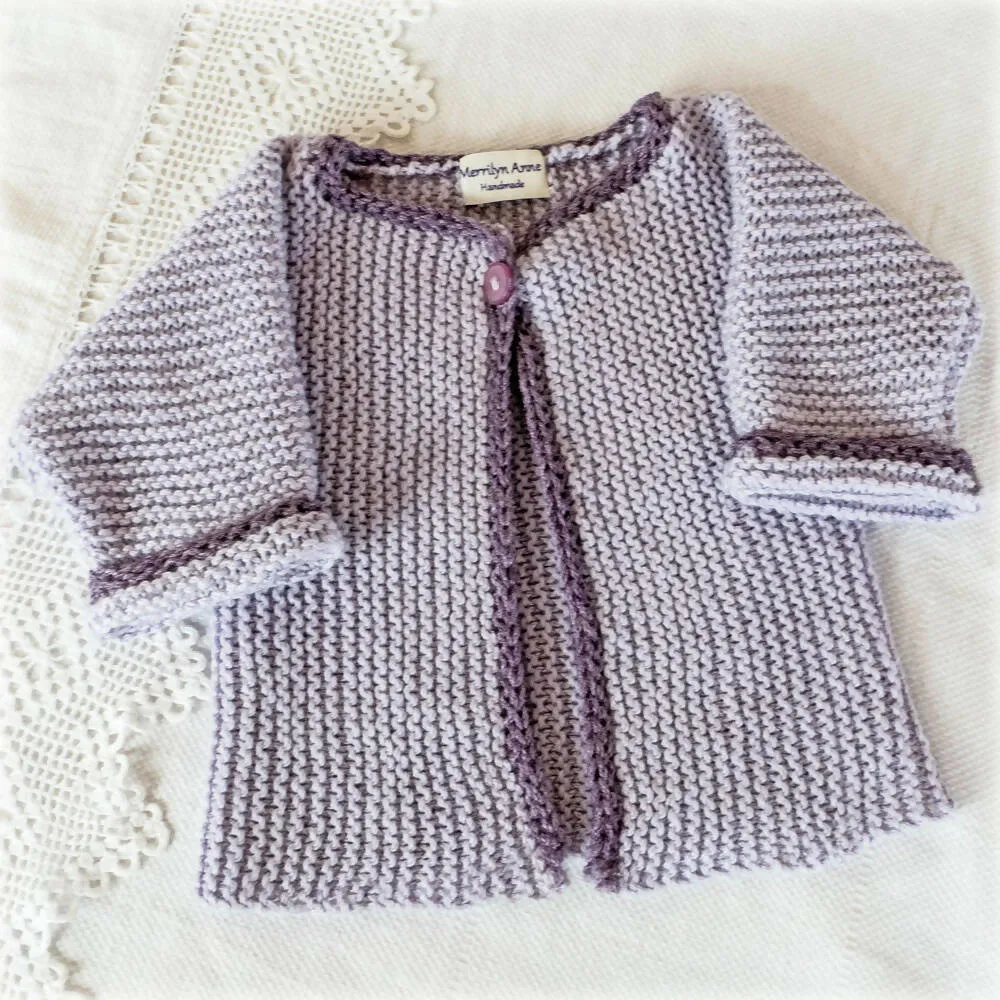 Baby / toddler cardigan / jackets in garter stitch. FREE POST