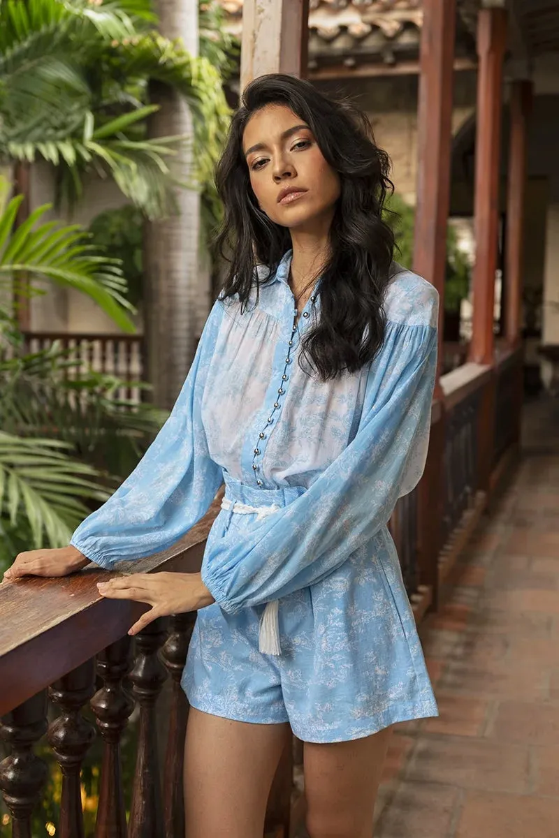 Beatriz Long Sleeves Top Blue