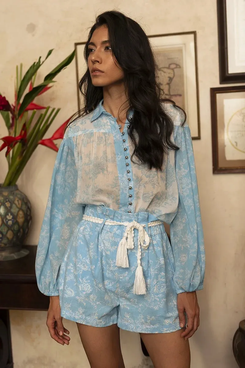Beatriz Long Sleeves Top Blue