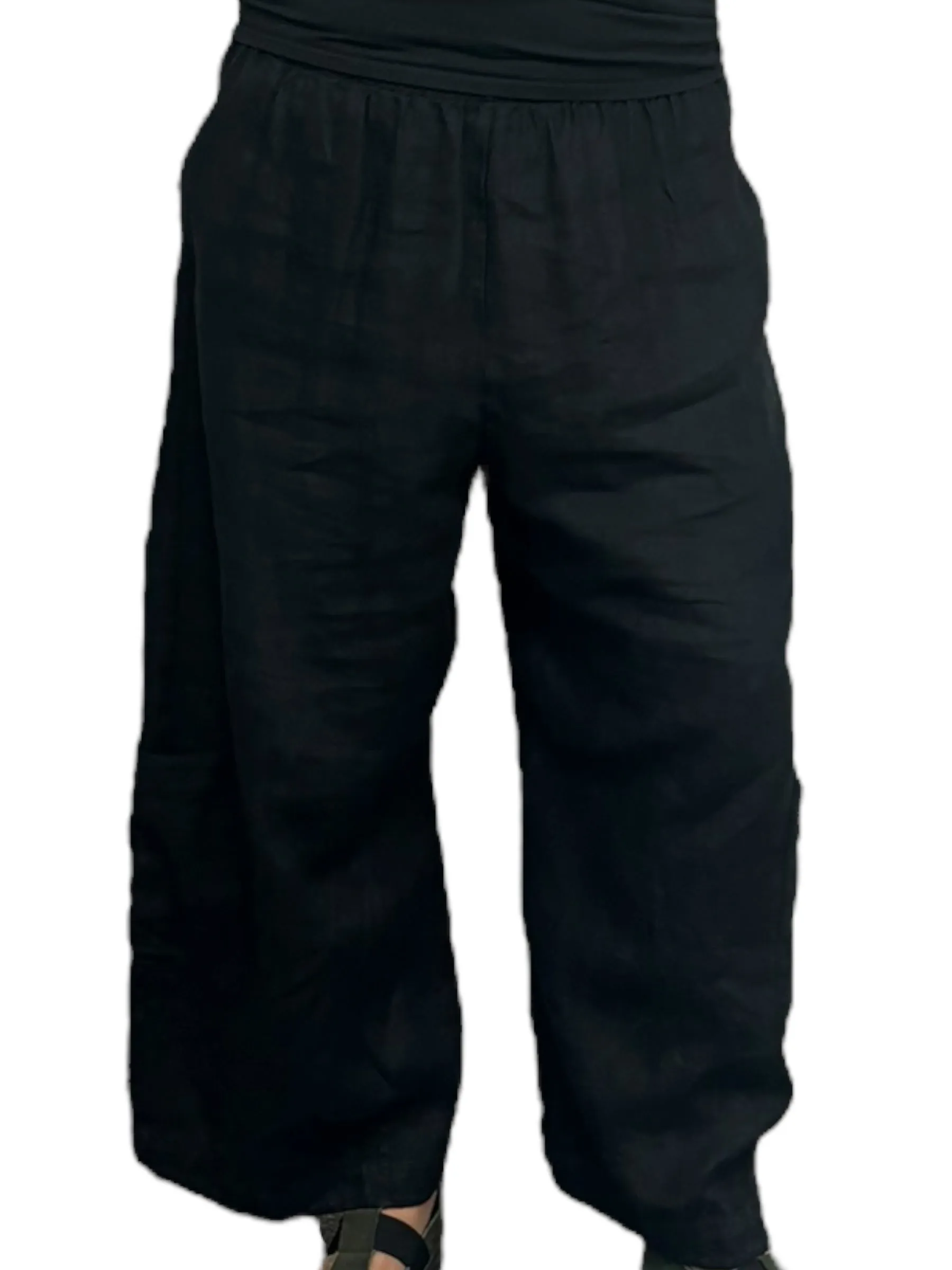 BLACK Bryn Walker HEAVY Linen Casbah Pants