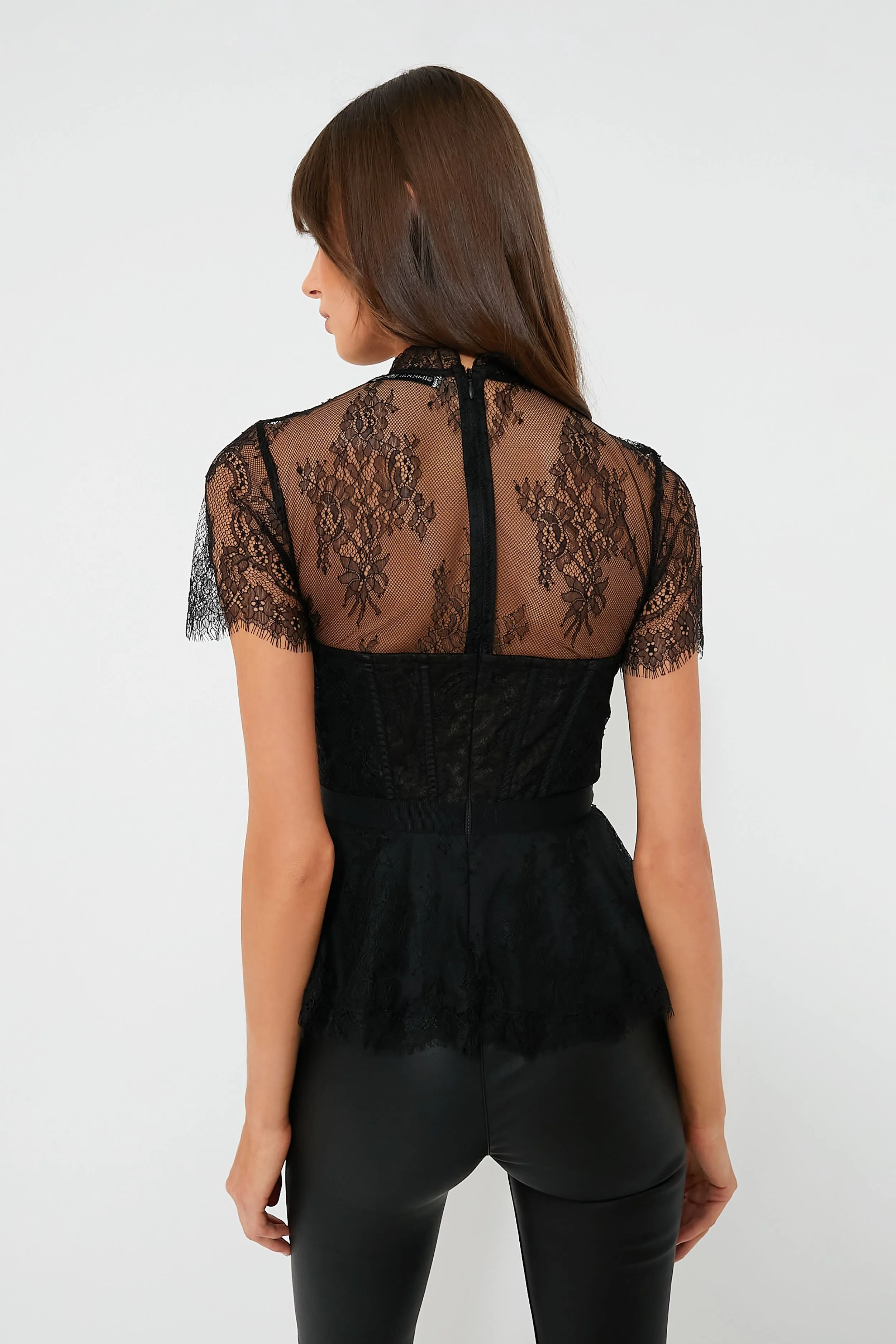 Black Kehlani Lace Bustier Top