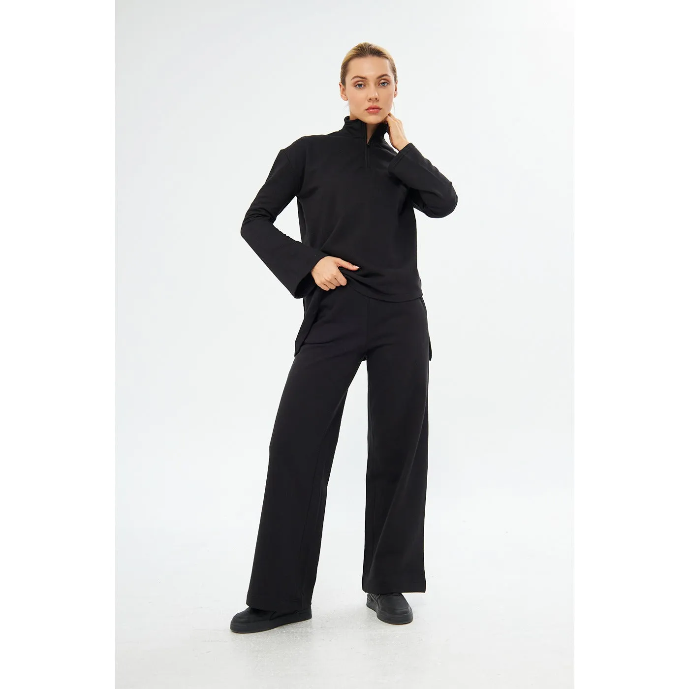 Black Wide Leg Trouser