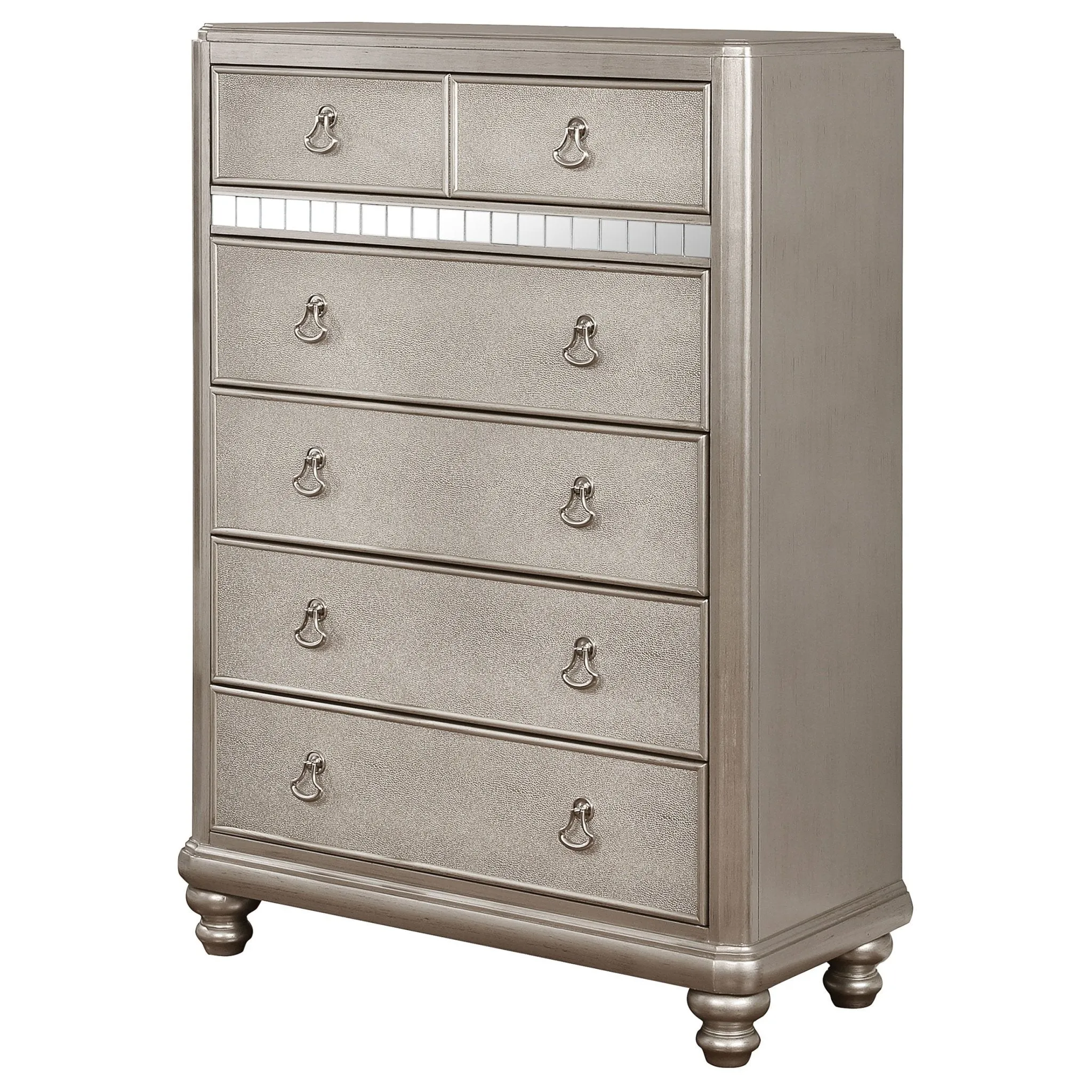 Bling Game 6-drawer Chest Metallic Platinum | Coaster