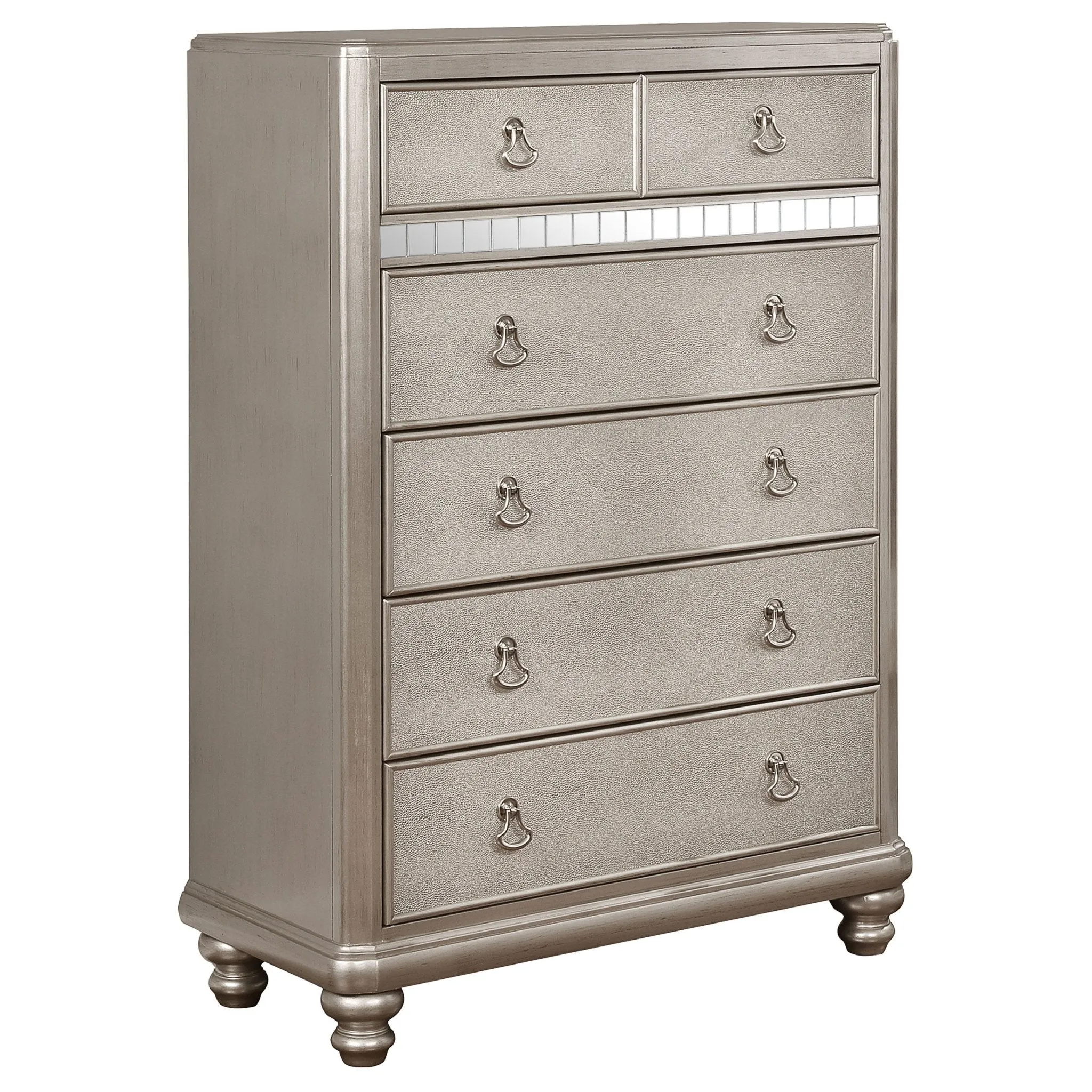Bling Game 6-drawer Chest Metallic Platinum | Coaster