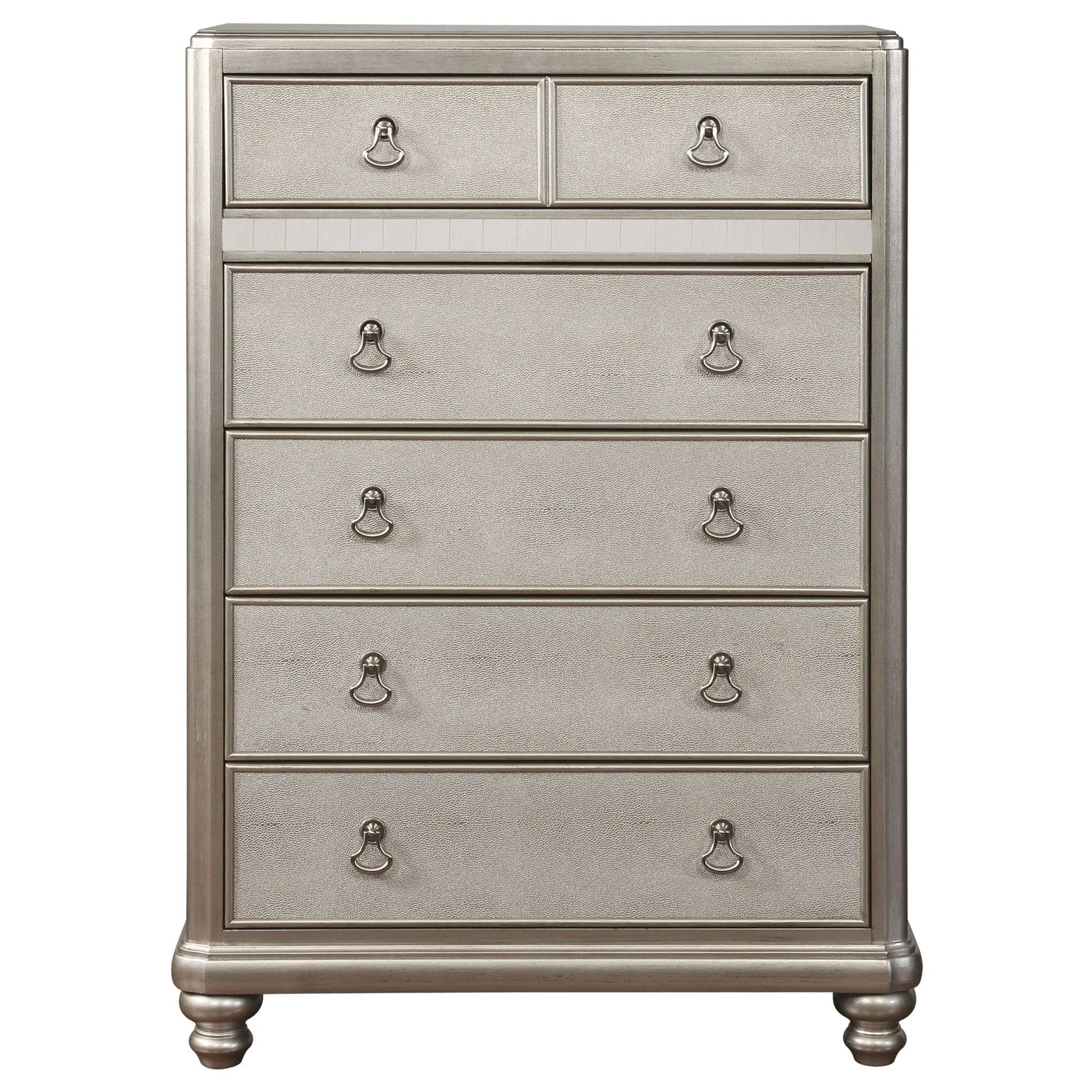 Bling Game 6-drawer Chest Metallic Platinum | Coaster