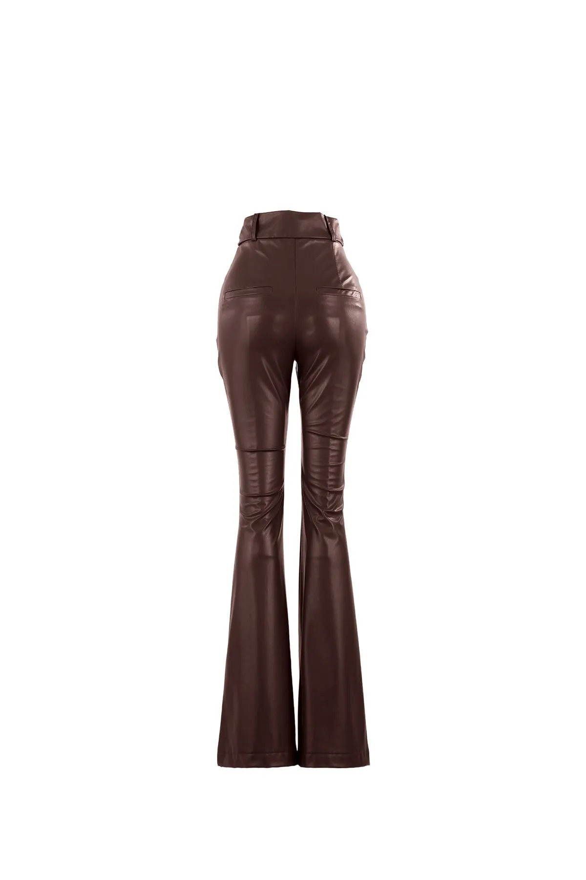 Brown Lydia Leather Trousers