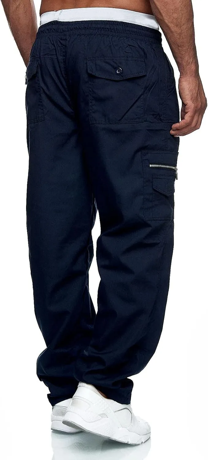 Cargo Pants for Men Relaxed Fit Loose Workout Jogger Cargo Pant Mens Sports Pants Men's Fashion Loose Handsome Pocket