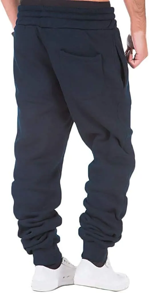 Cargo Pants for Men Relaxed Fit Tactical Work Pants Multi Pocket Outdoor Trousers Heavyweight Fleece Cargo Sweatpants