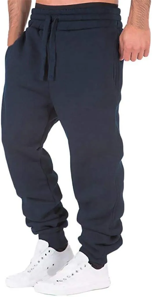 Cargo Pants for Men Relaxed Fit Tactical Work Pants Multi Pocket Outdoor Trousers Heavyweight Fleece Cargo Sweatpants