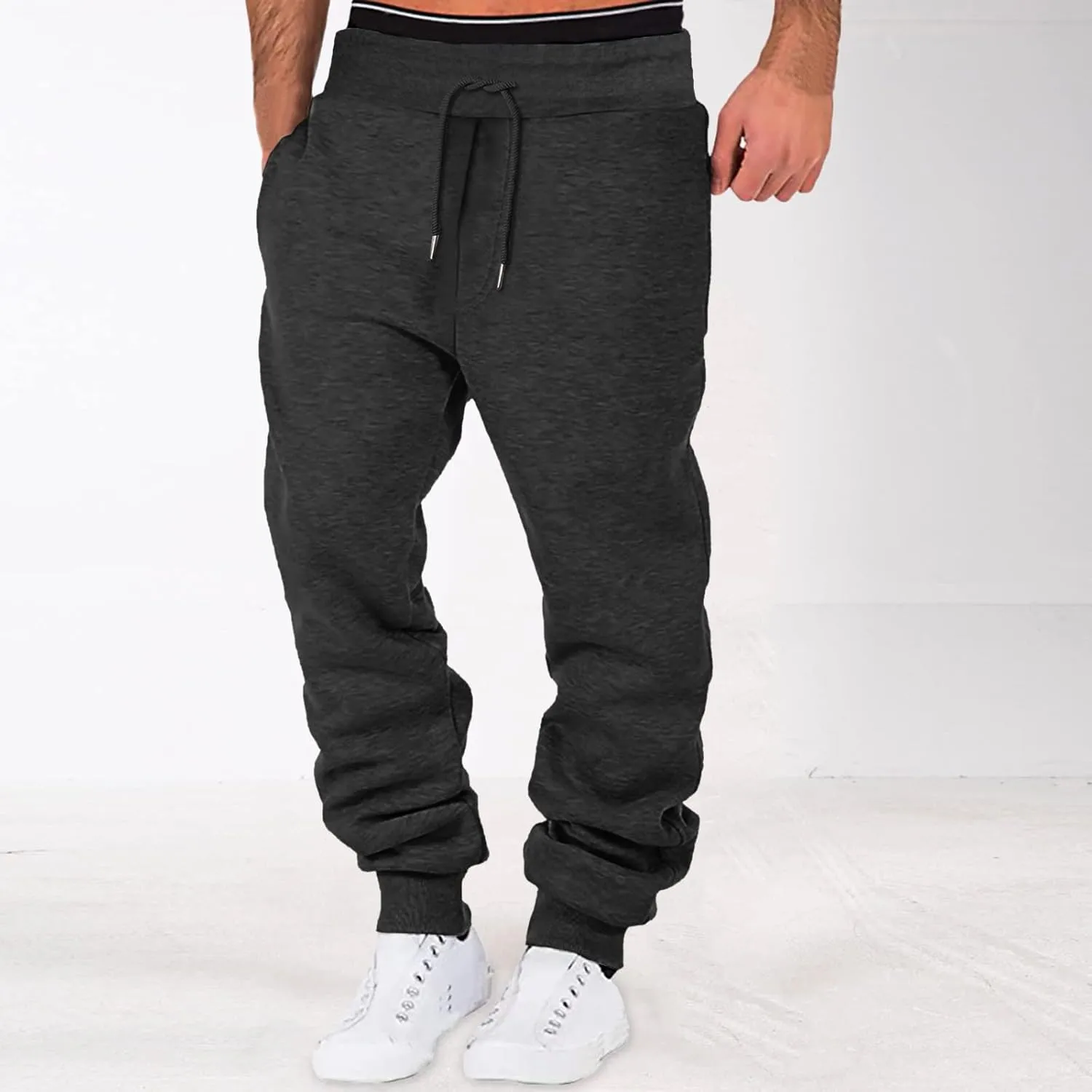 Cargo Sweatpants for Men Big and Tall Sport Pants Drawstring Sports Trousers for Men Mens Cargo Sweatpants Drawstring