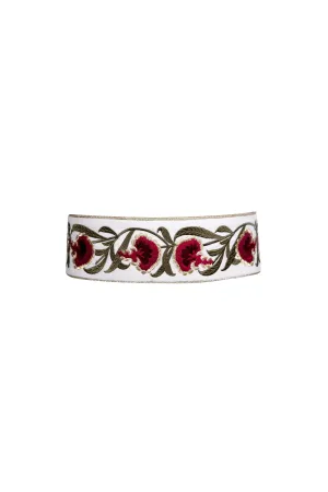 Carnation Belt - White/Red