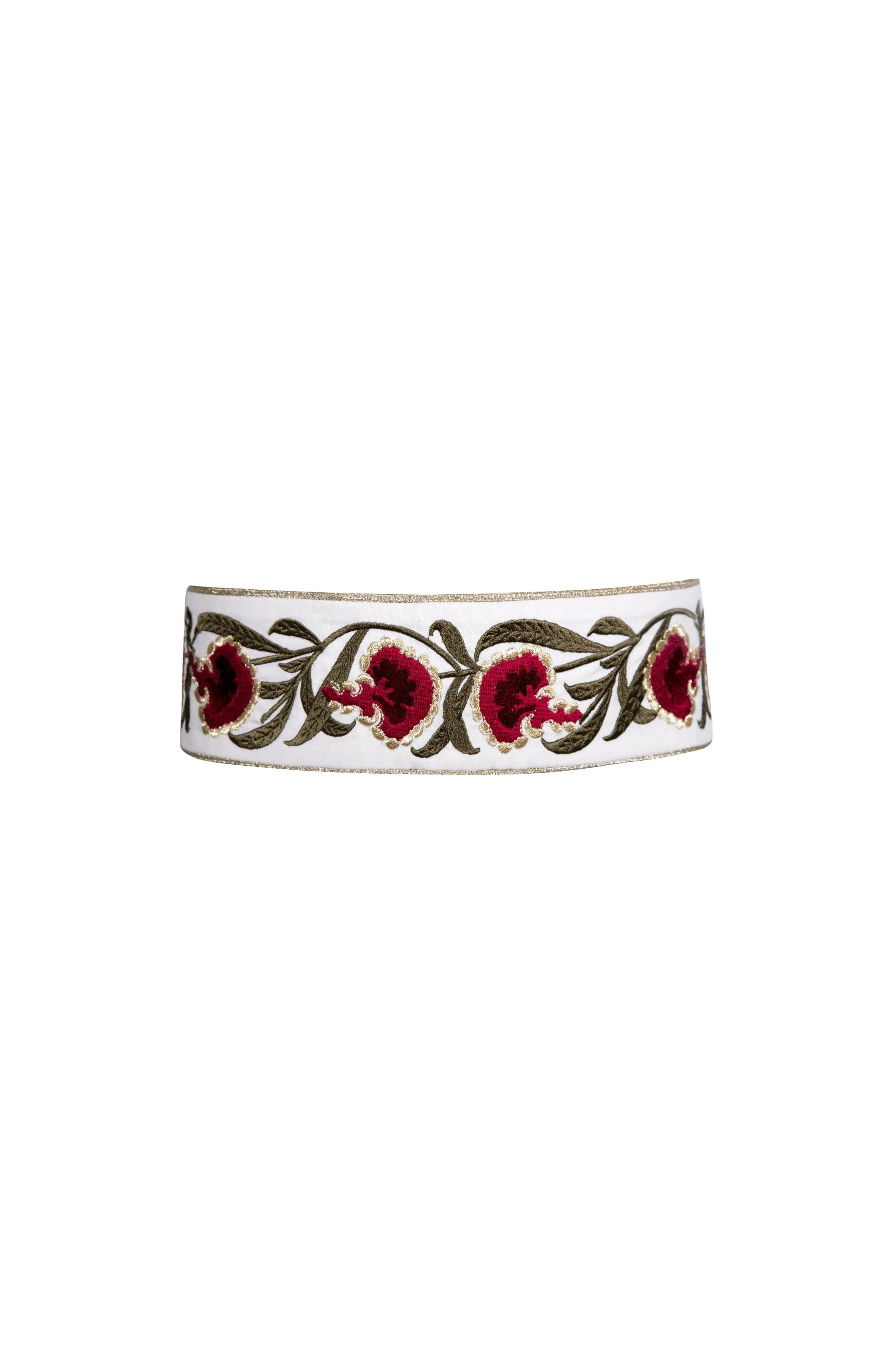 Carnation Belt - White/Red