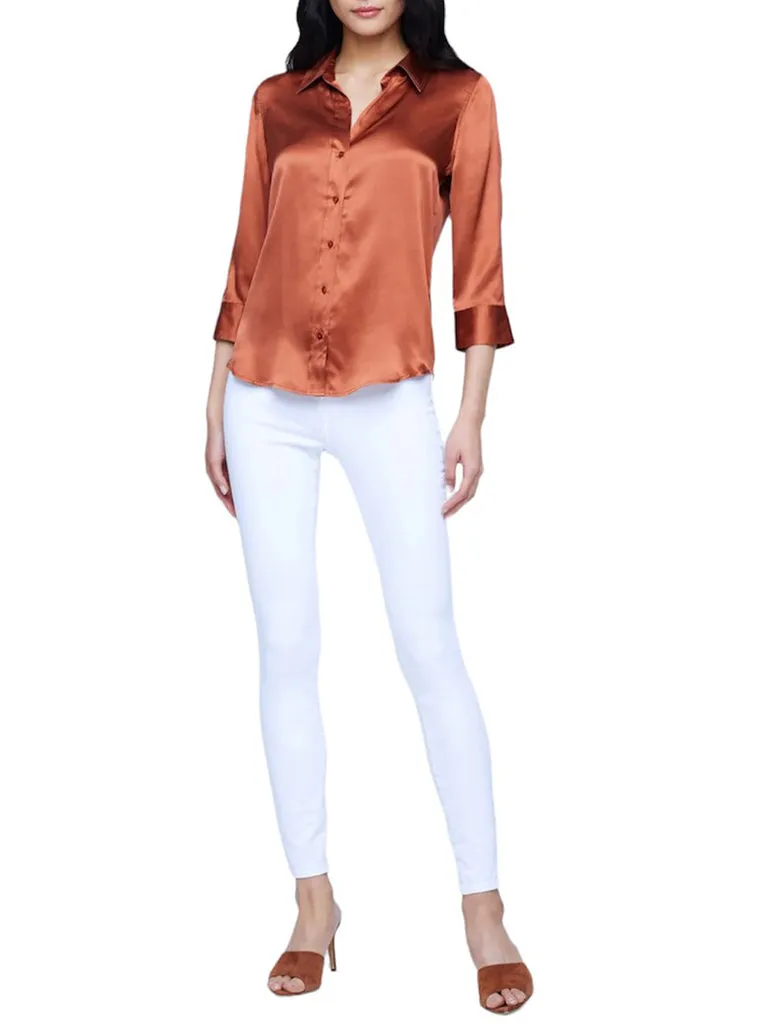 Dani 3/4 Sleeve Blouse - L’AGENCE