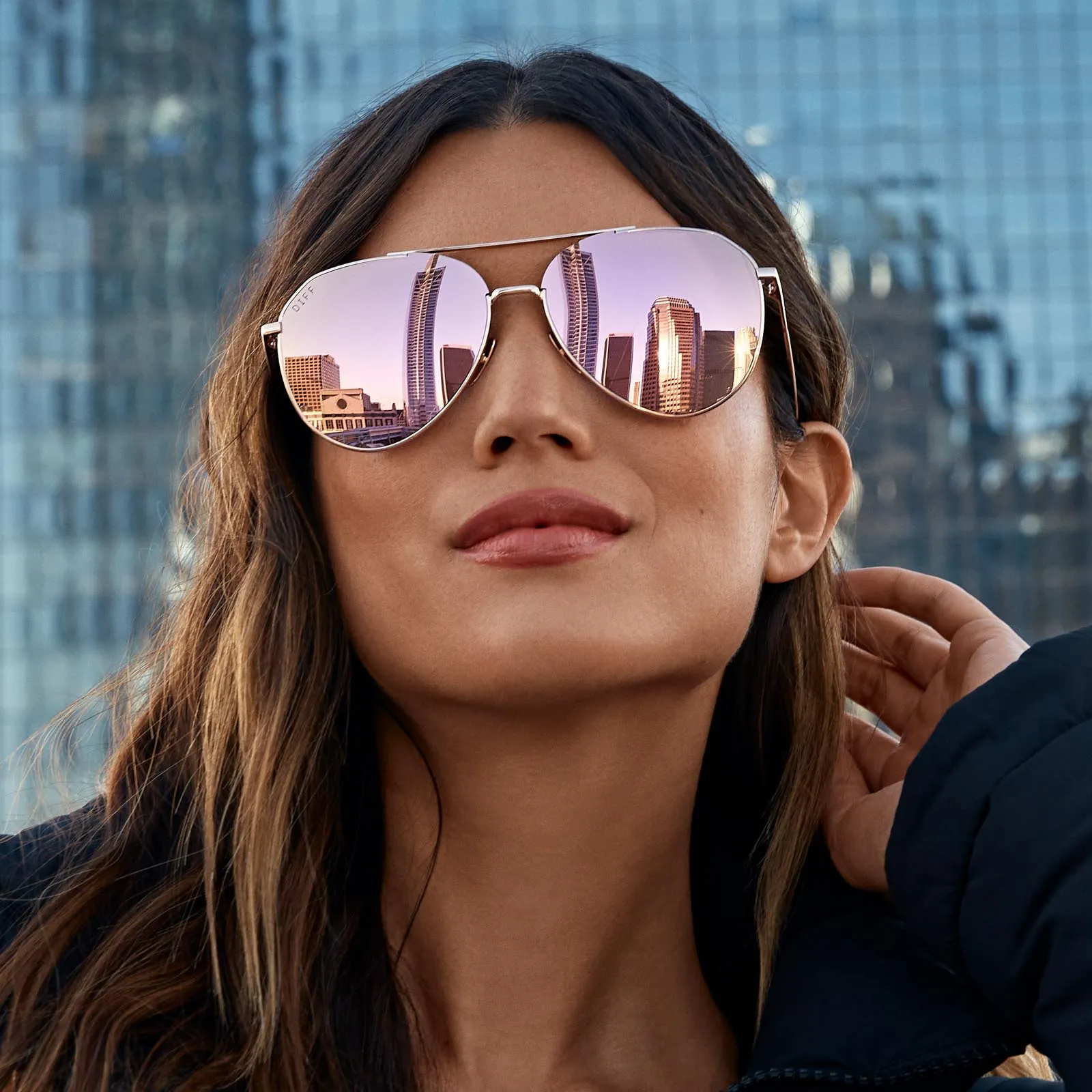 DASH - ROSE GOLD   CHERRY BLOSSOM MIRROR   POLARIZED SUNGLASSES