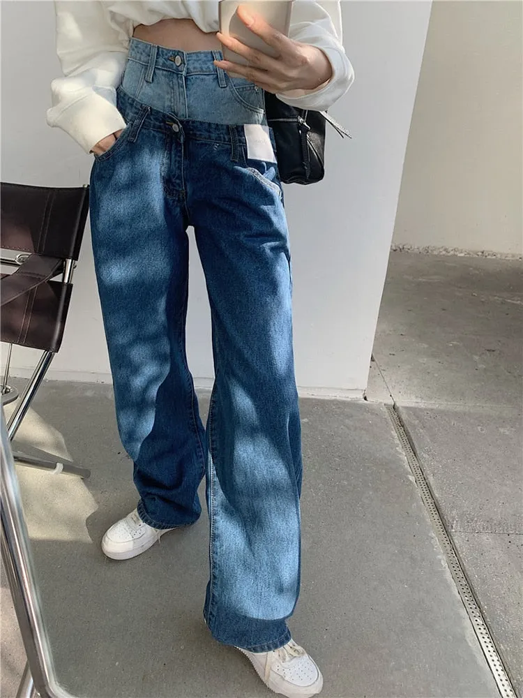 denim high waisted modern