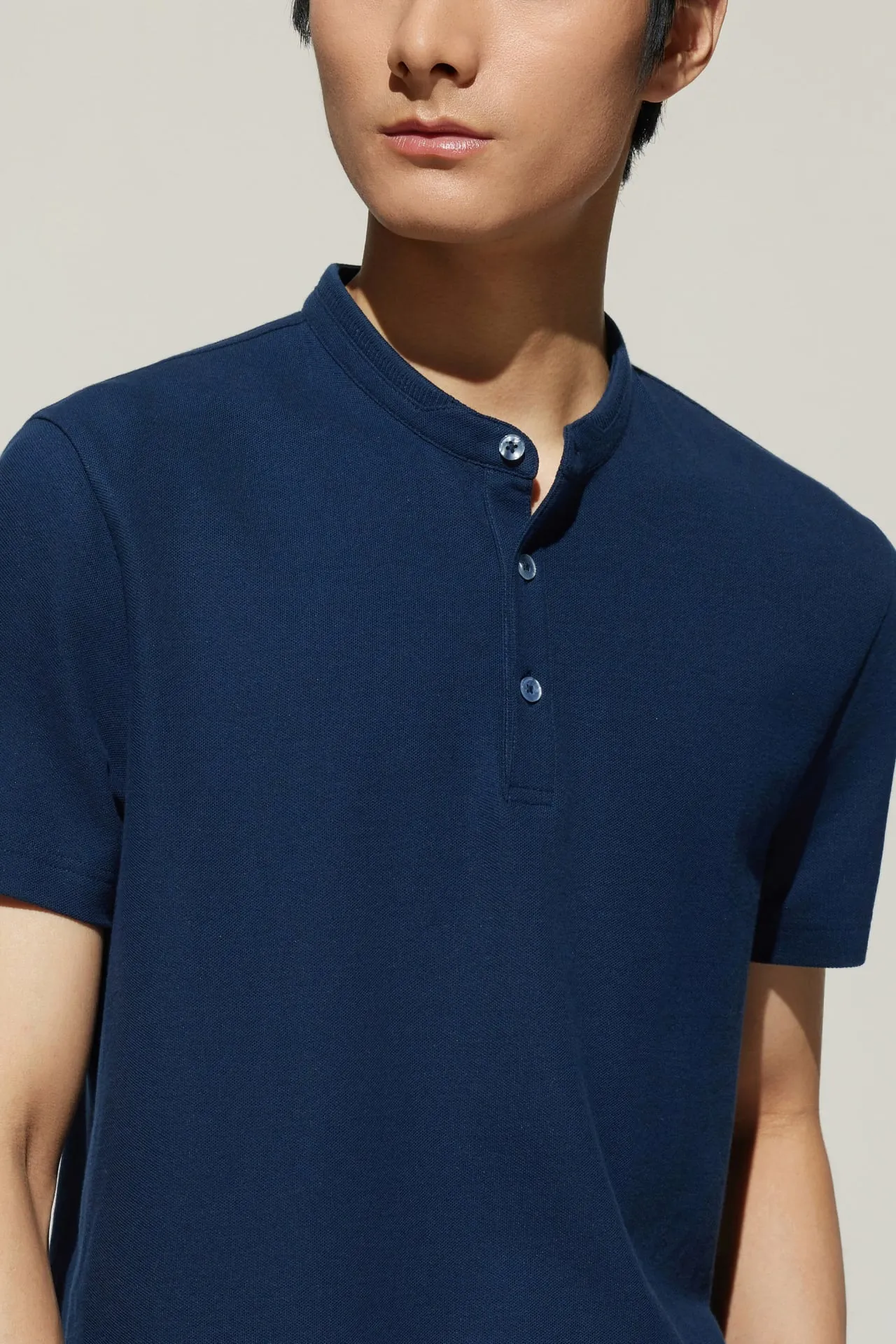 Easy Care Cool Touch Pique Smart Fit Stand Collar Short Sleeve Polo Tee