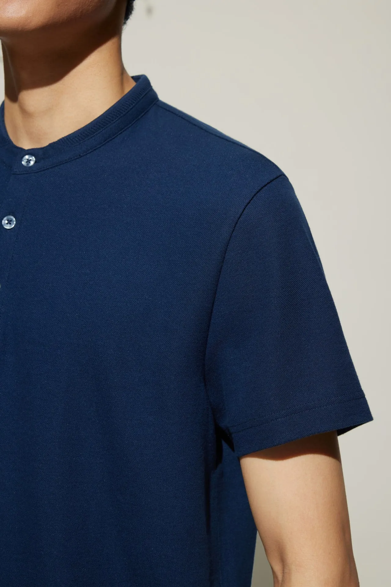 Easy Care Cool Touch Pique Smart Fit Stand Collar Short Sleeve Polo Tee