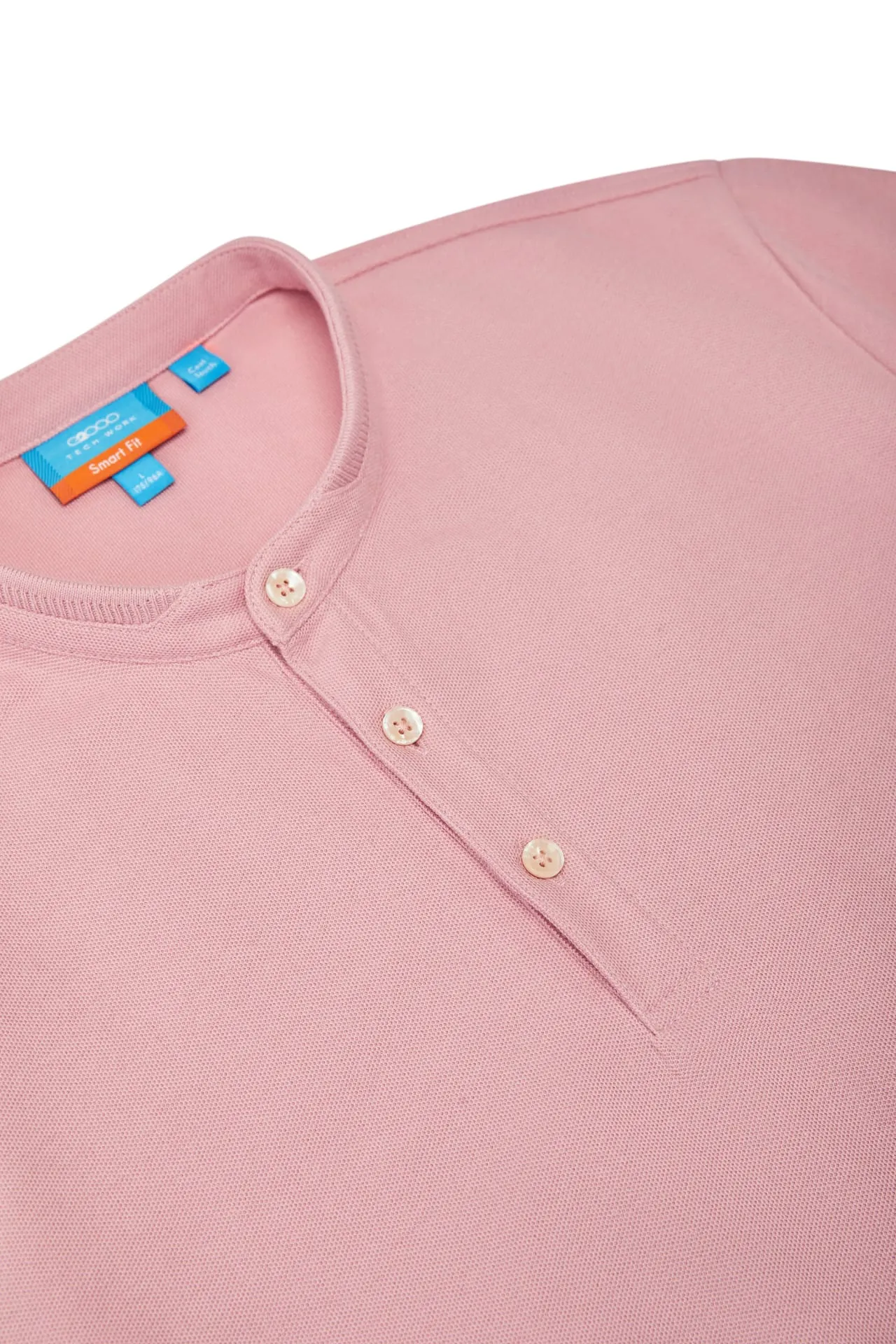 Easy Care Cool Touch Pique Smart Fit Stand Collar Short Sleeve Polo Tee