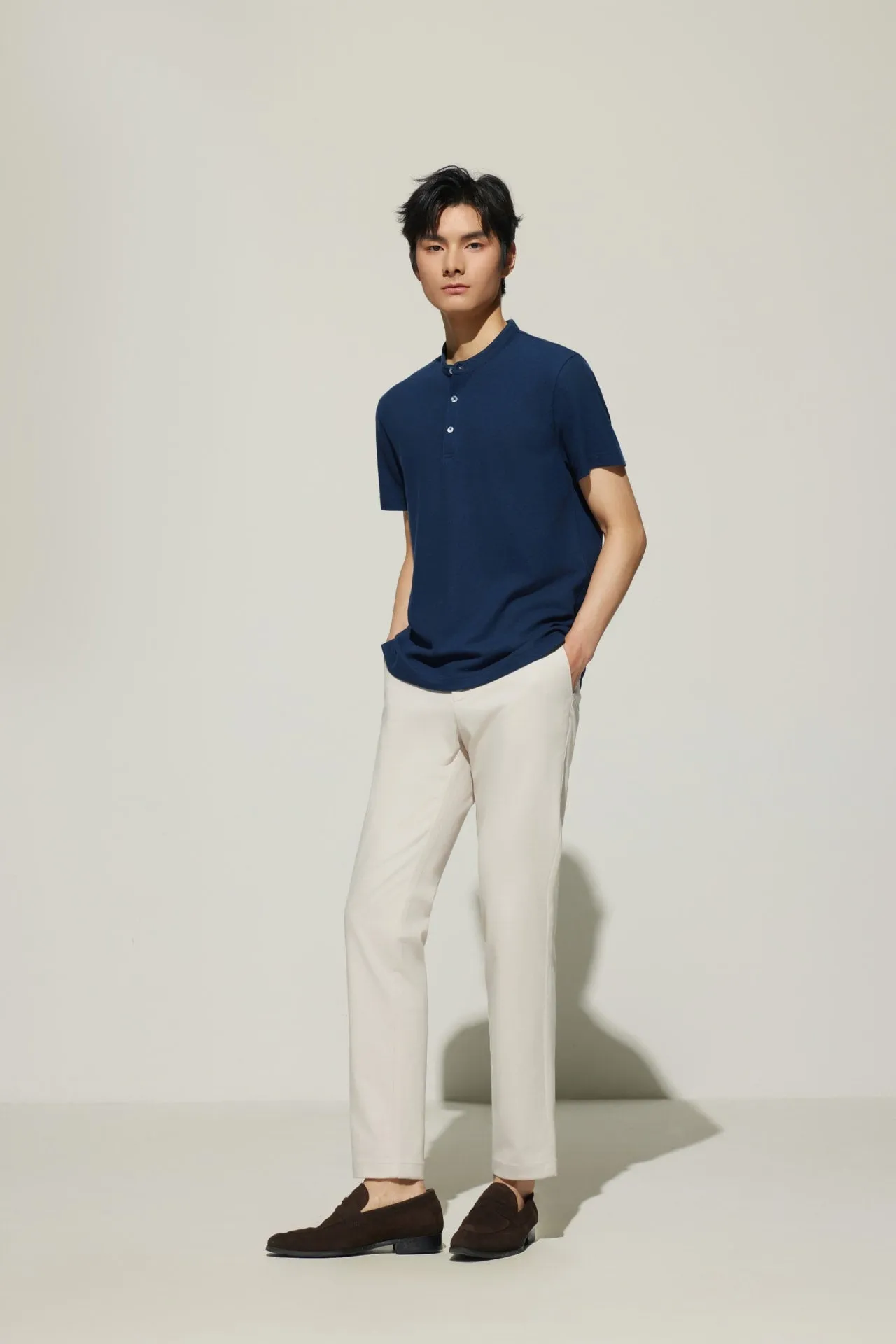 Easy Care Cool Touch Pique Smart Fit Stand Collar Short Sleeve Polo Tee