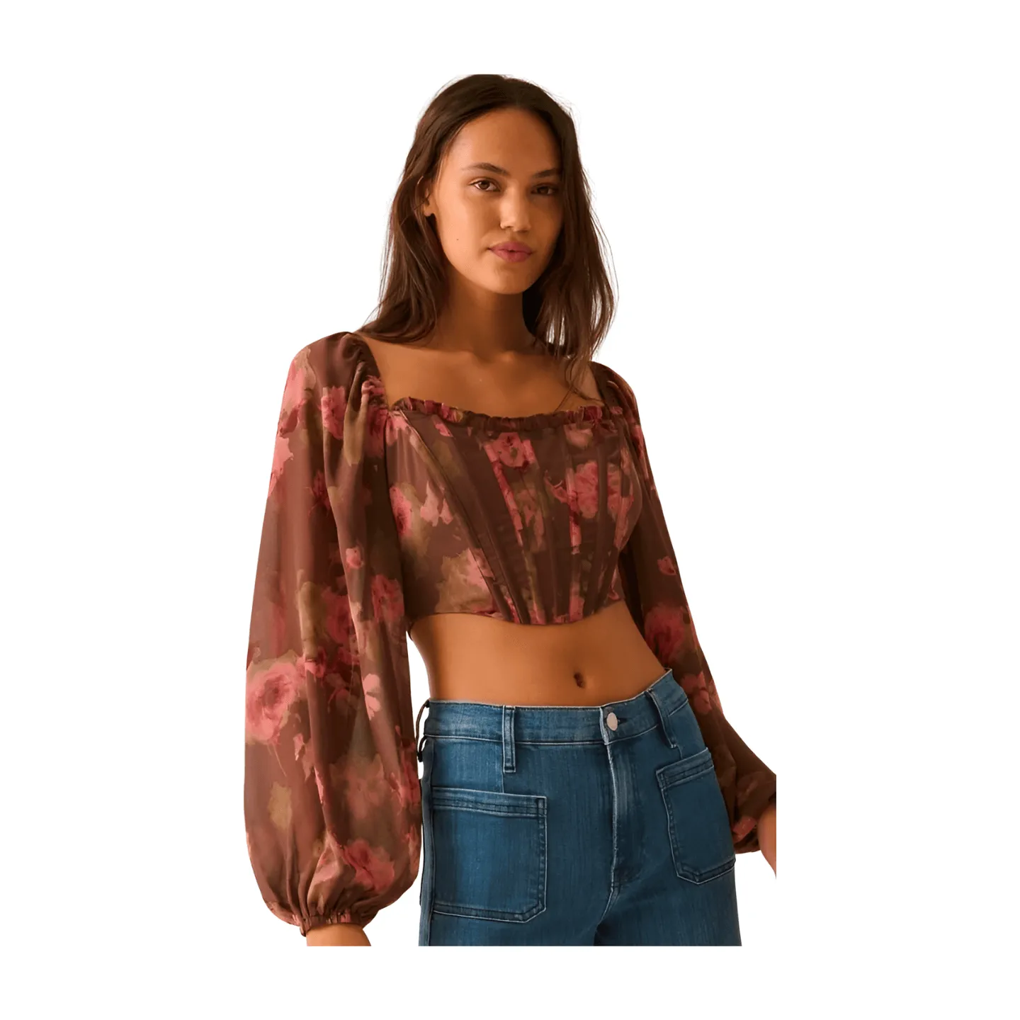 Floral Corset Bodice Crop Top