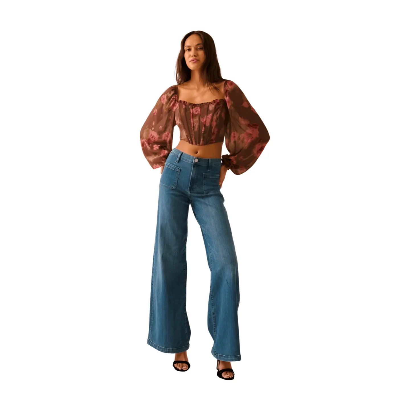Floral Corset Bodice Crop Top