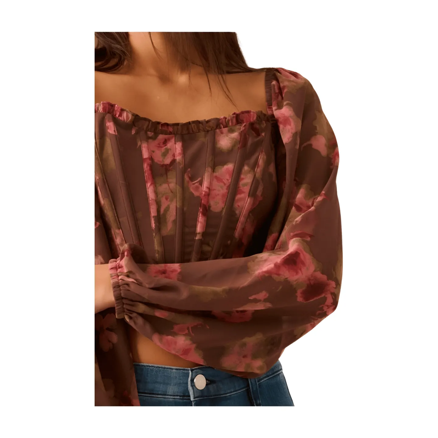 Floral Corset Bodice Crop Top