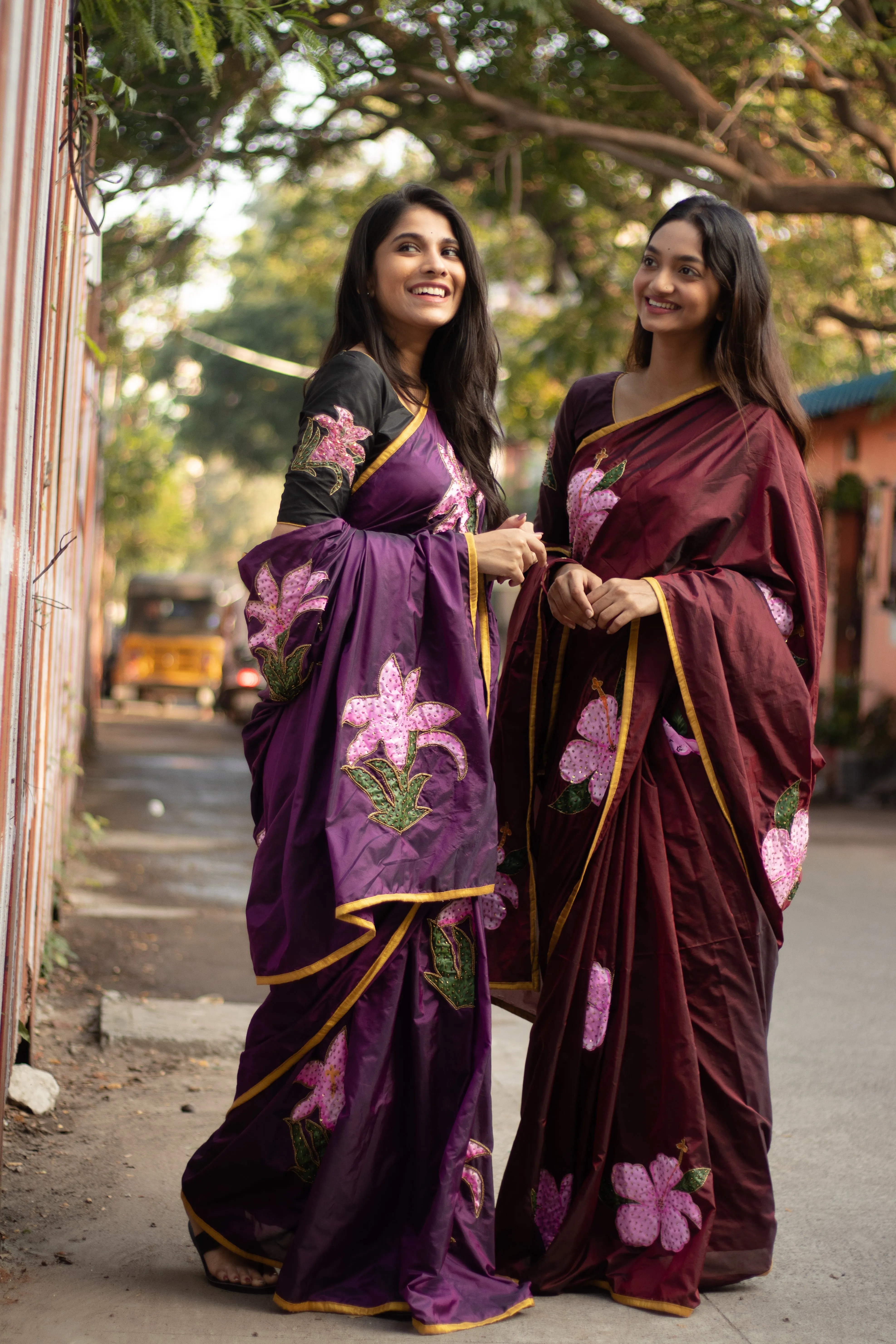 Floral Saree Blouse Set