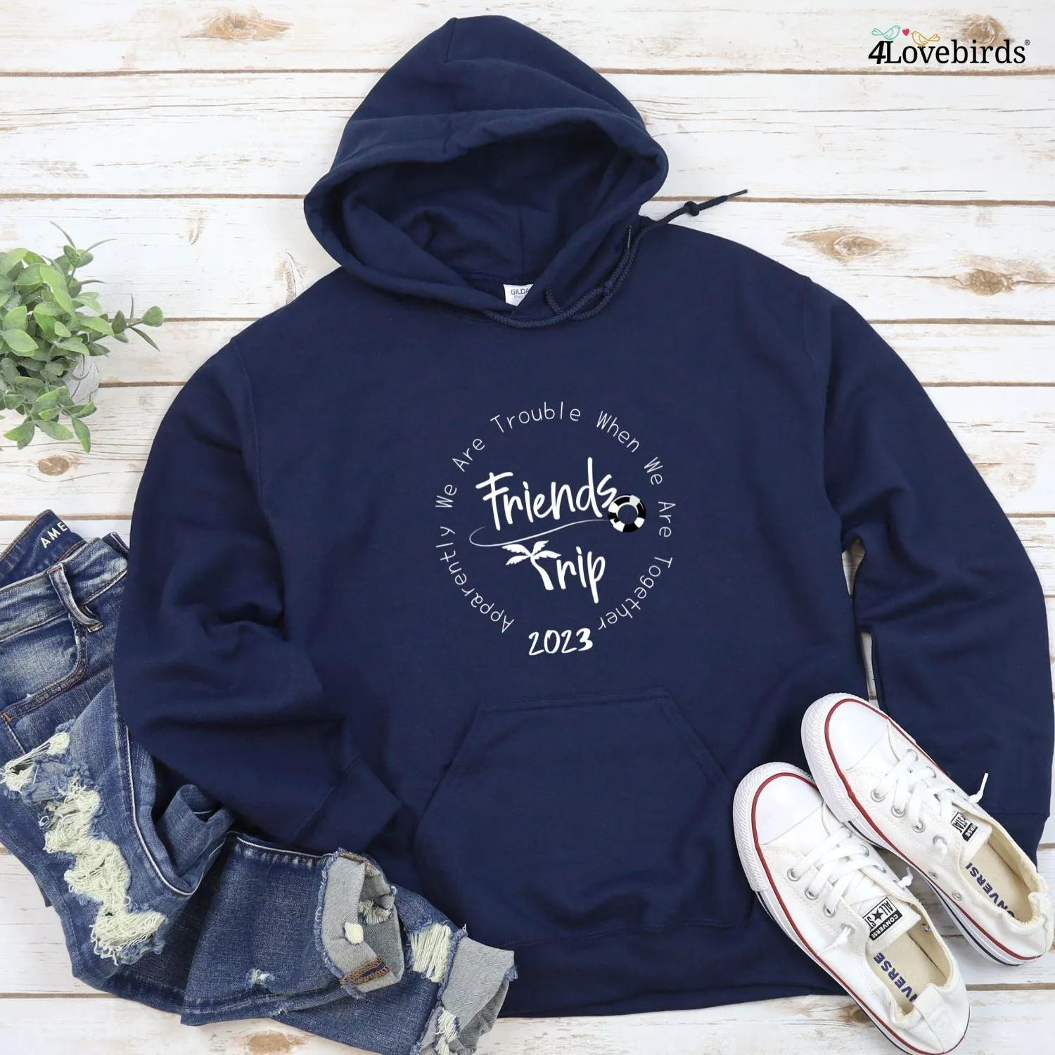 Friends Trip: Custom Matching Outfits, We Are Trouble Together! Squad Goals, BFF, Friends Gifts