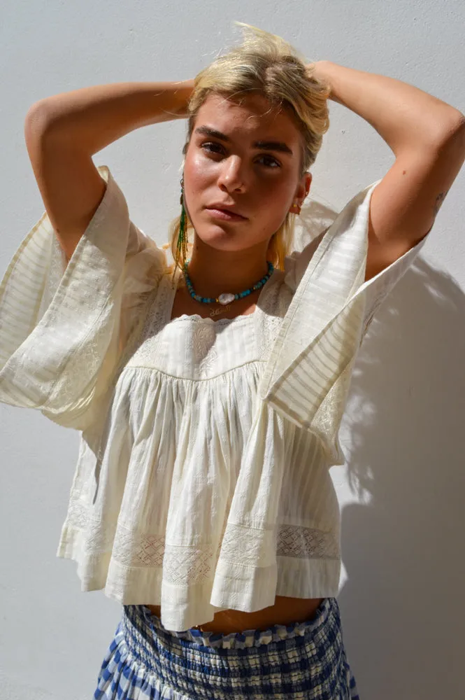 FRNCH Patricie Cream Blouse