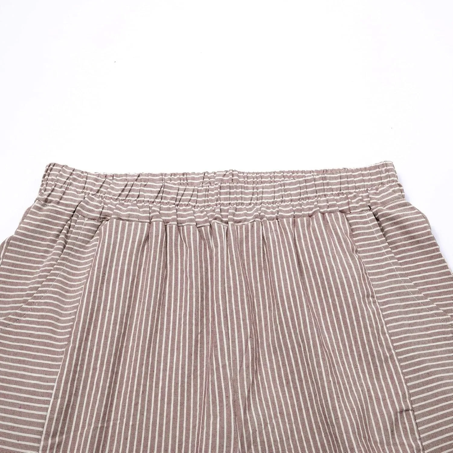 GIERIDUC Linen Pants for Women 2025 Plus Size Trendy Side Button Summer Gauze Pants Casual Elastic Waist Comfy Trousers