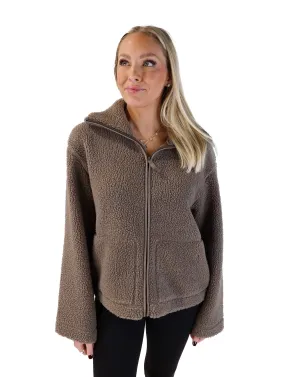 H&M Taupe Teddy Jacket NWT (M)