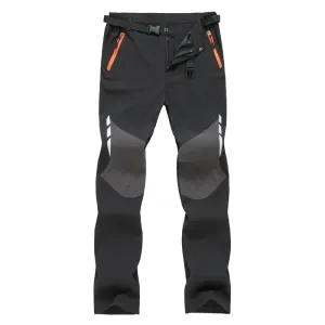Hanrae Mens Outdoor Sport Pants Elastic Waist Soft Shell Warm