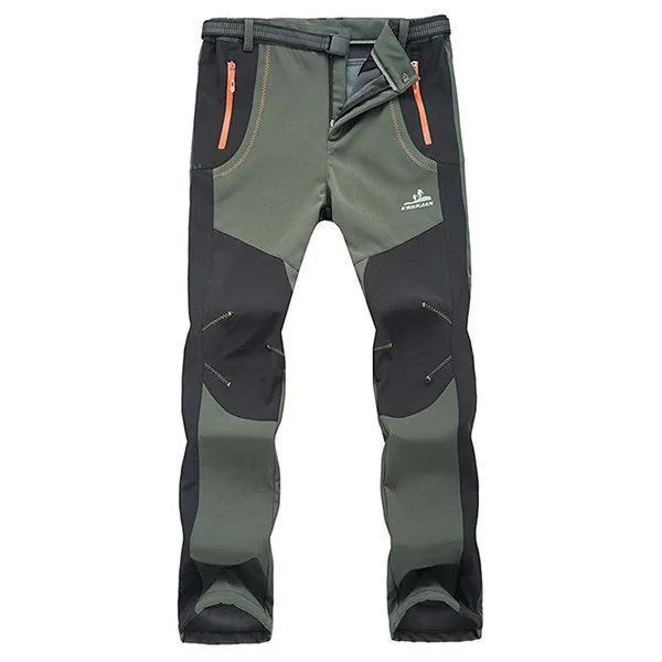 Hanrae Mens Outdoor Sport Pants Elastic Waist Soft Shell Warm