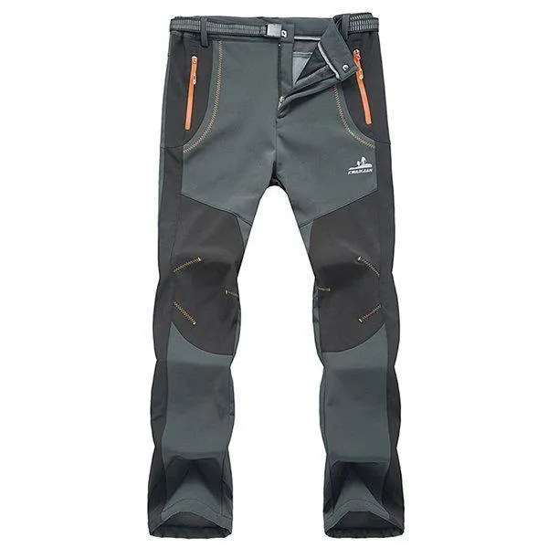 Hanrae Mens Outdoor Sport Pants Elastic Waist Soft Shell Warm