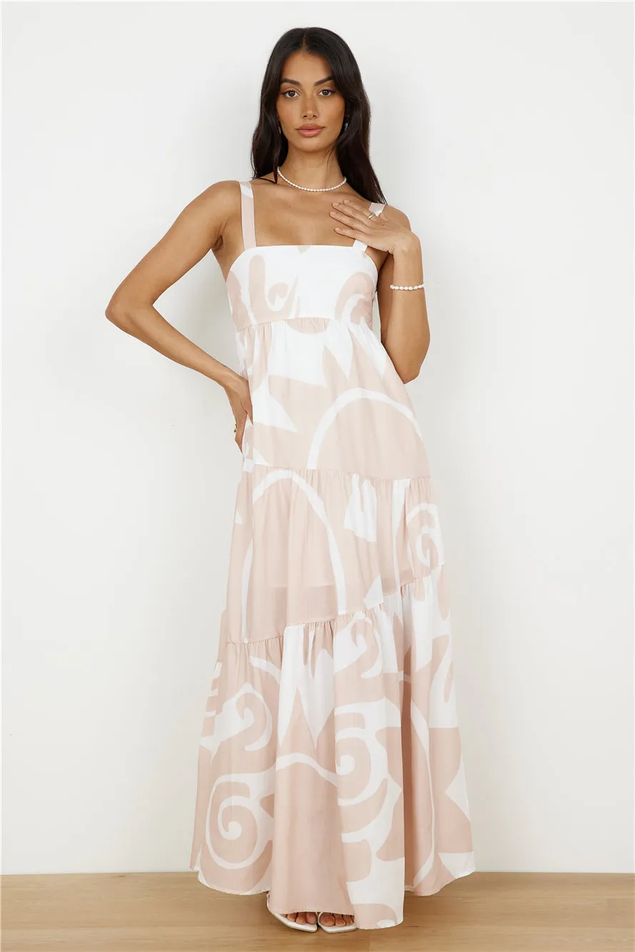 High Hopes Maxi Dress Beige