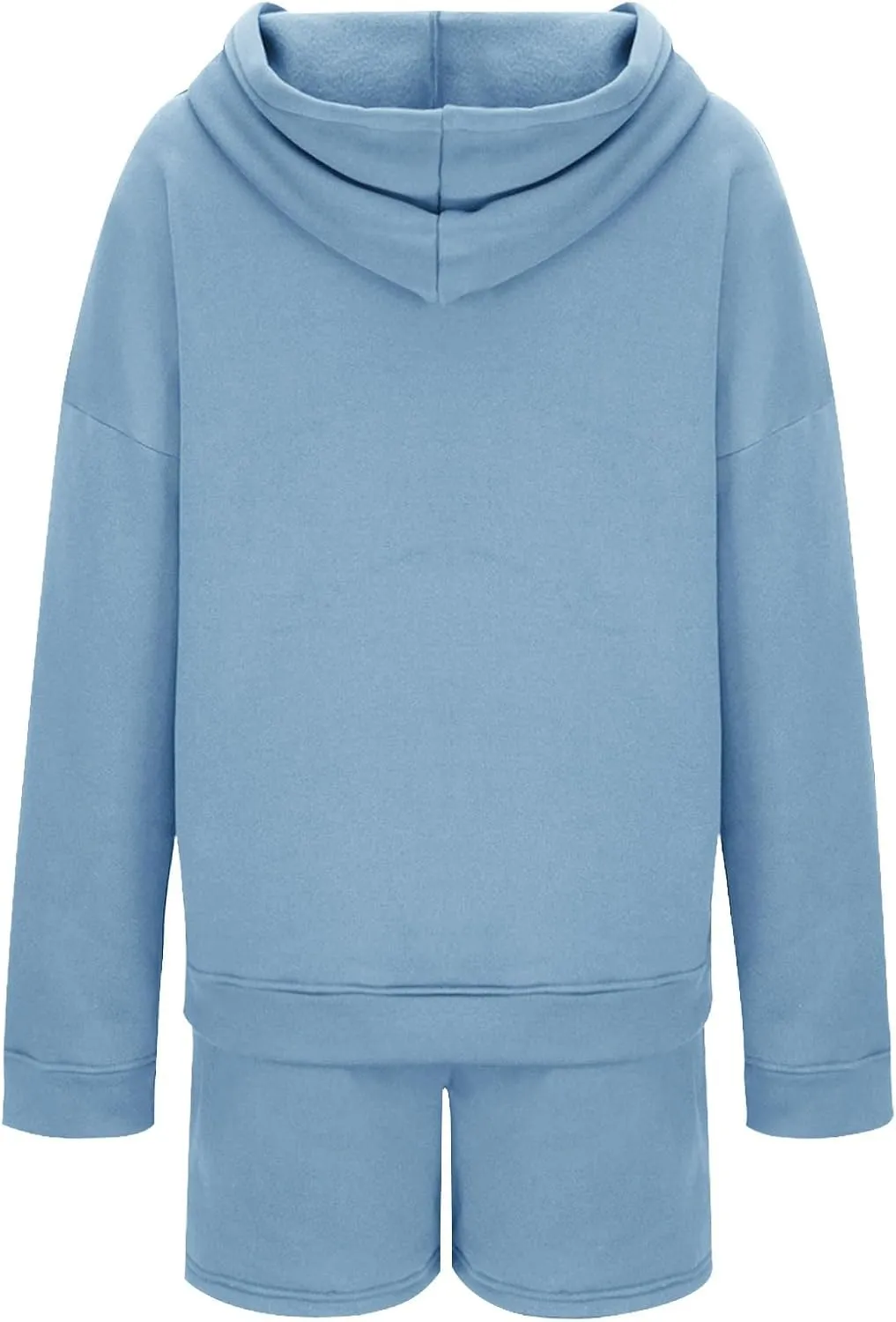 iLH Womens Oversized Sweatshirts Outfits Fashion 2023 Solid Pullover Hoodies Sweaters Long Sleeve With Pockets 2 Piece