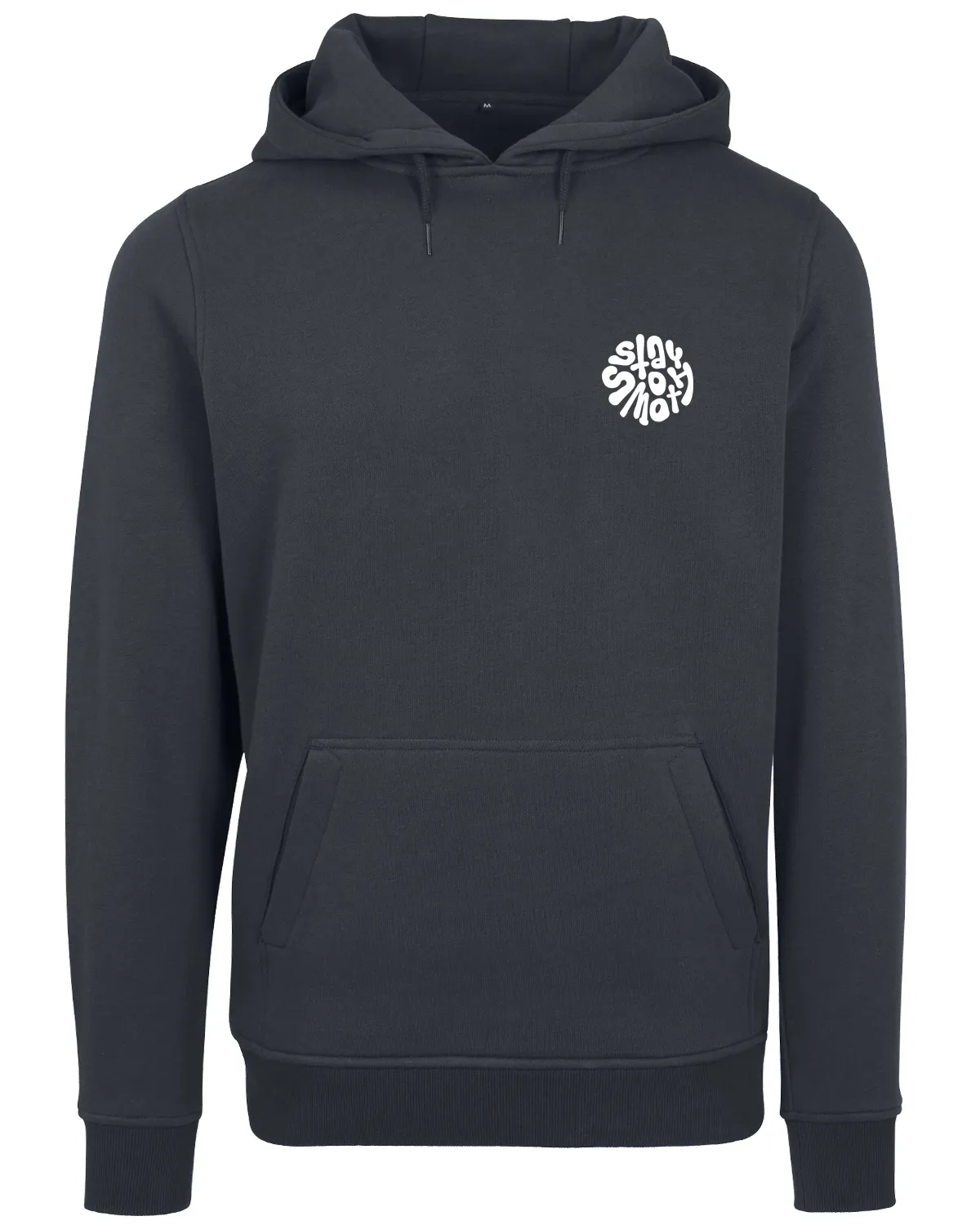 Ink Blue Hoodie / Stay Smooth White Front Back Men