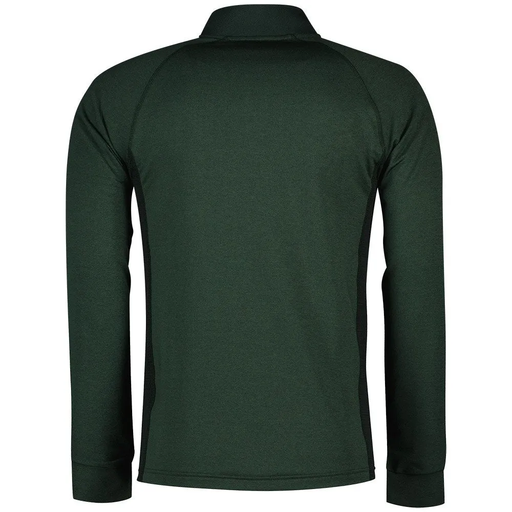 LACOSTE 1/4 Zip Golf Sweatshirt - Dark Green / Green RIB
