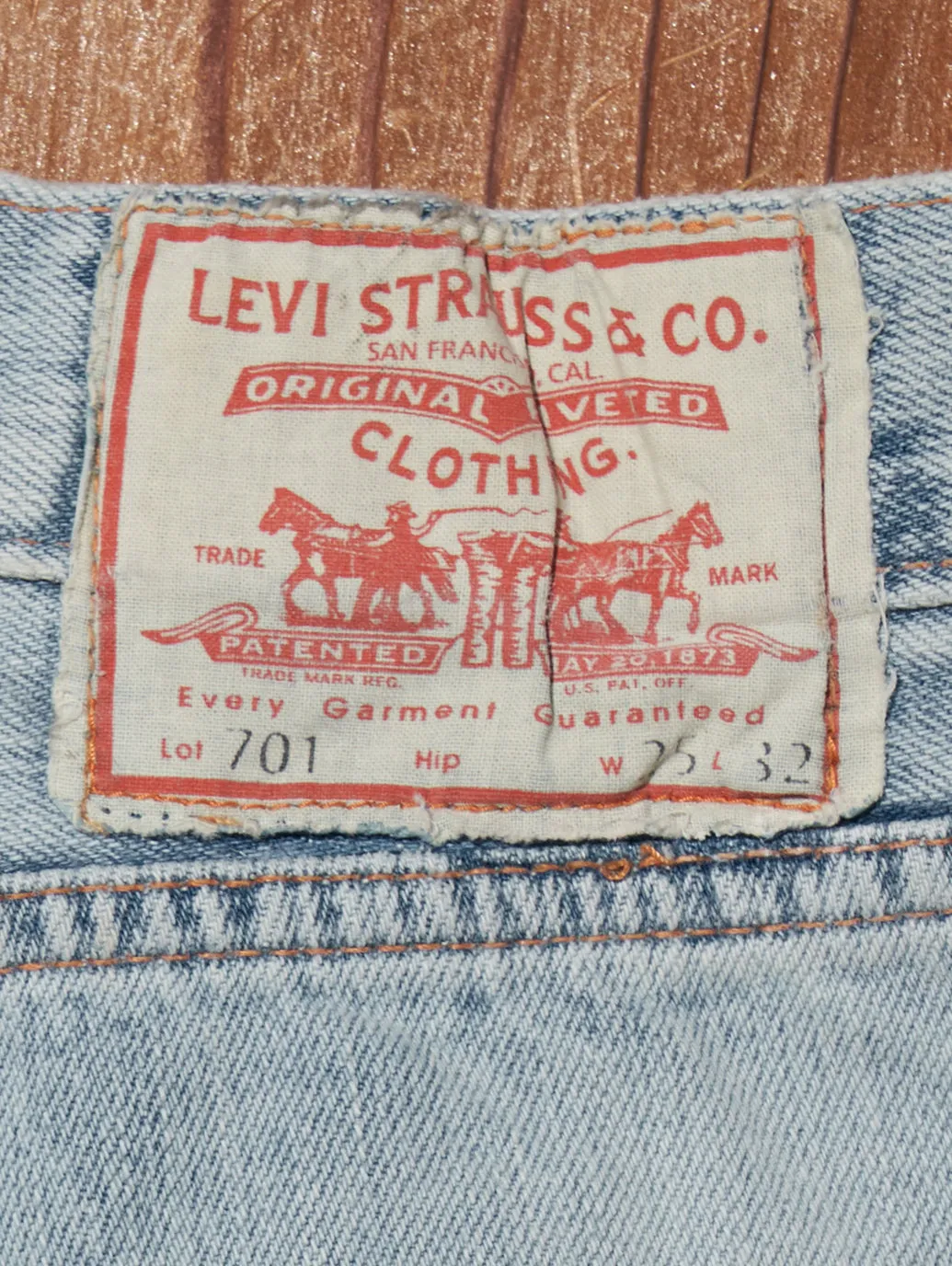 LEVI'S® VINTAGE CLOTHING 1950'S 701 ジーンズ ライトインディゴ 