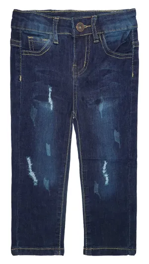Little Girls Boys Ripped Soft Thin Summer Denim Slim Jeans Pants