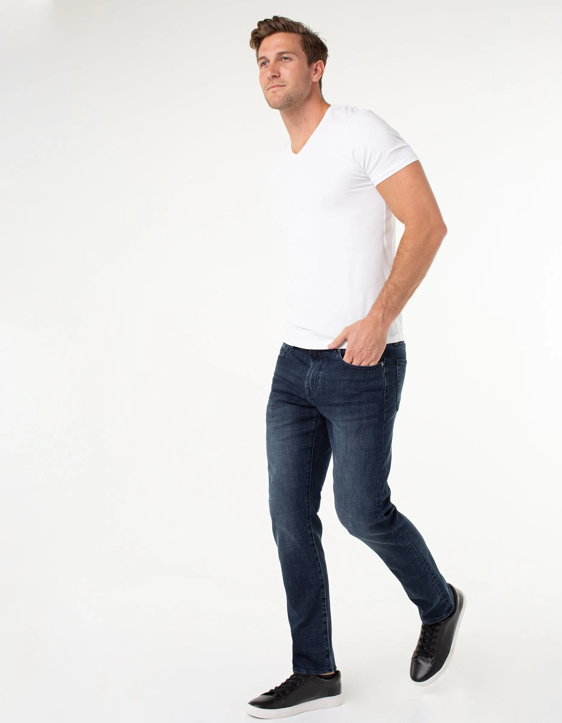 Liverpool's Kingston Modern Straight 32in inseam (palo alto dark, modern rinse)