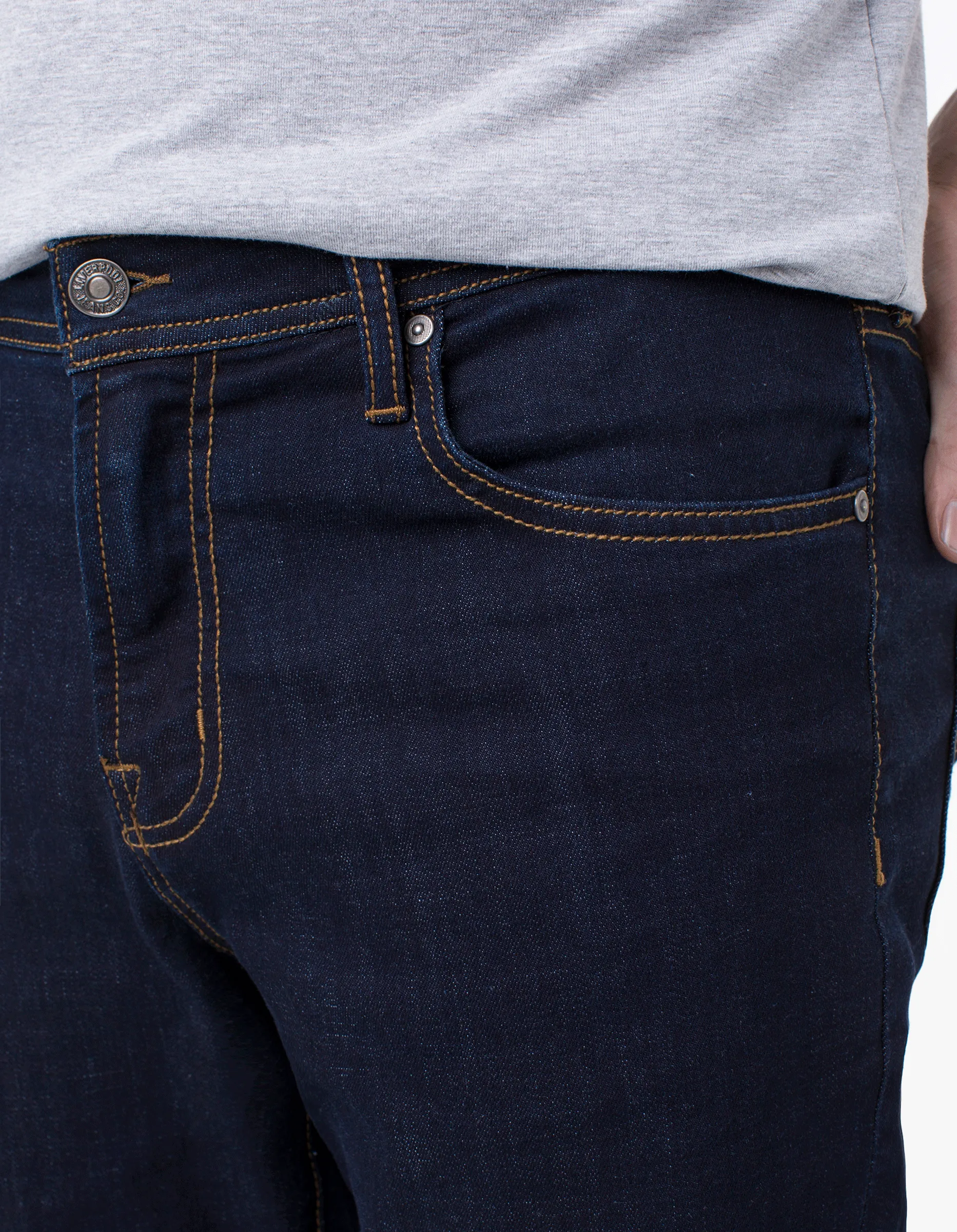 Liverpool's Kingston Modern Straight 32in inseam (palo alto dark, modern rinse)